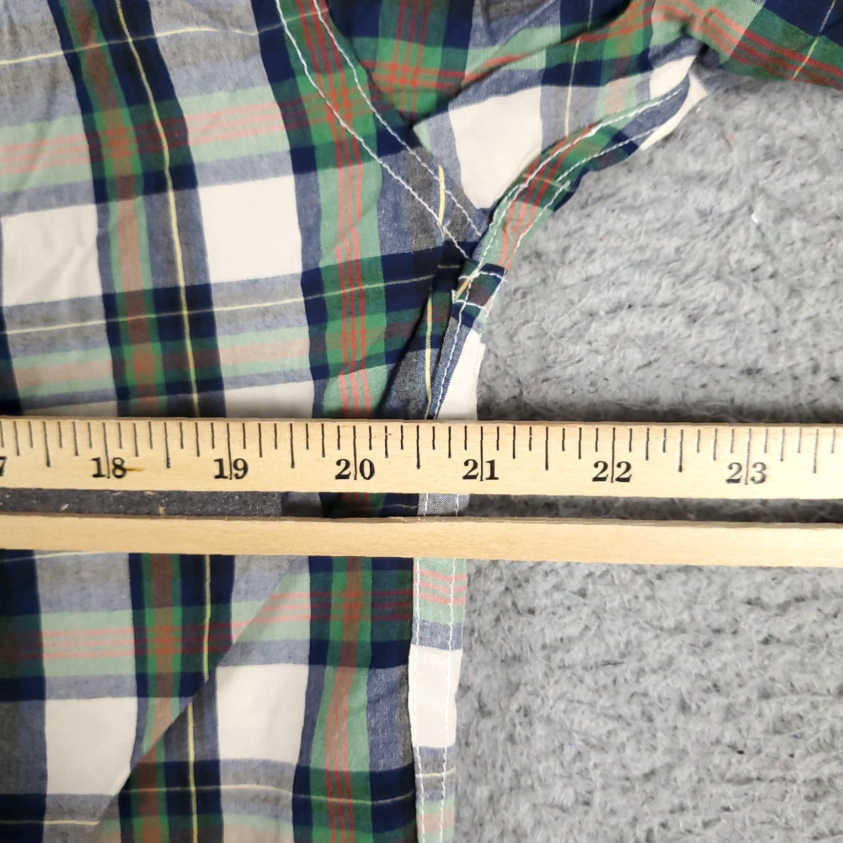 Tommy Hilfiger Tommy Hilfiger Shirt Mens Medium Gray Blue Plaid Button-Up Long Sleeve Casual Classic Preppy - Adult M Blue Mens Button-Down Size US M / EU 48-50 / 2 - 7 Thumbnail