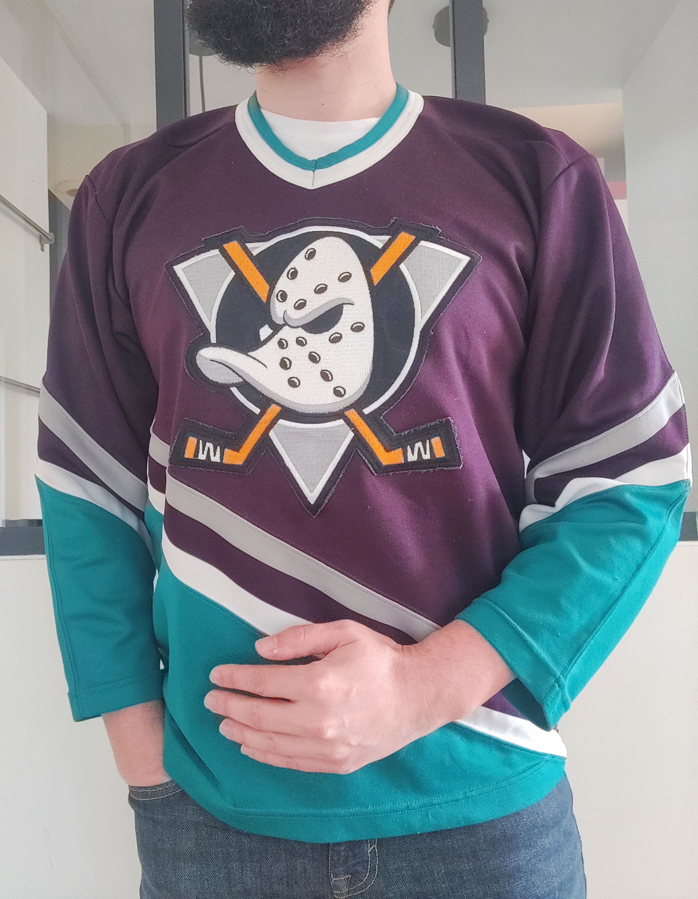 Ccm CCM Mighty Ducks NHL Jersey Vintage 90s Eggplant S Size US S / EU 44-46 / 1 - 2 Thumbnail