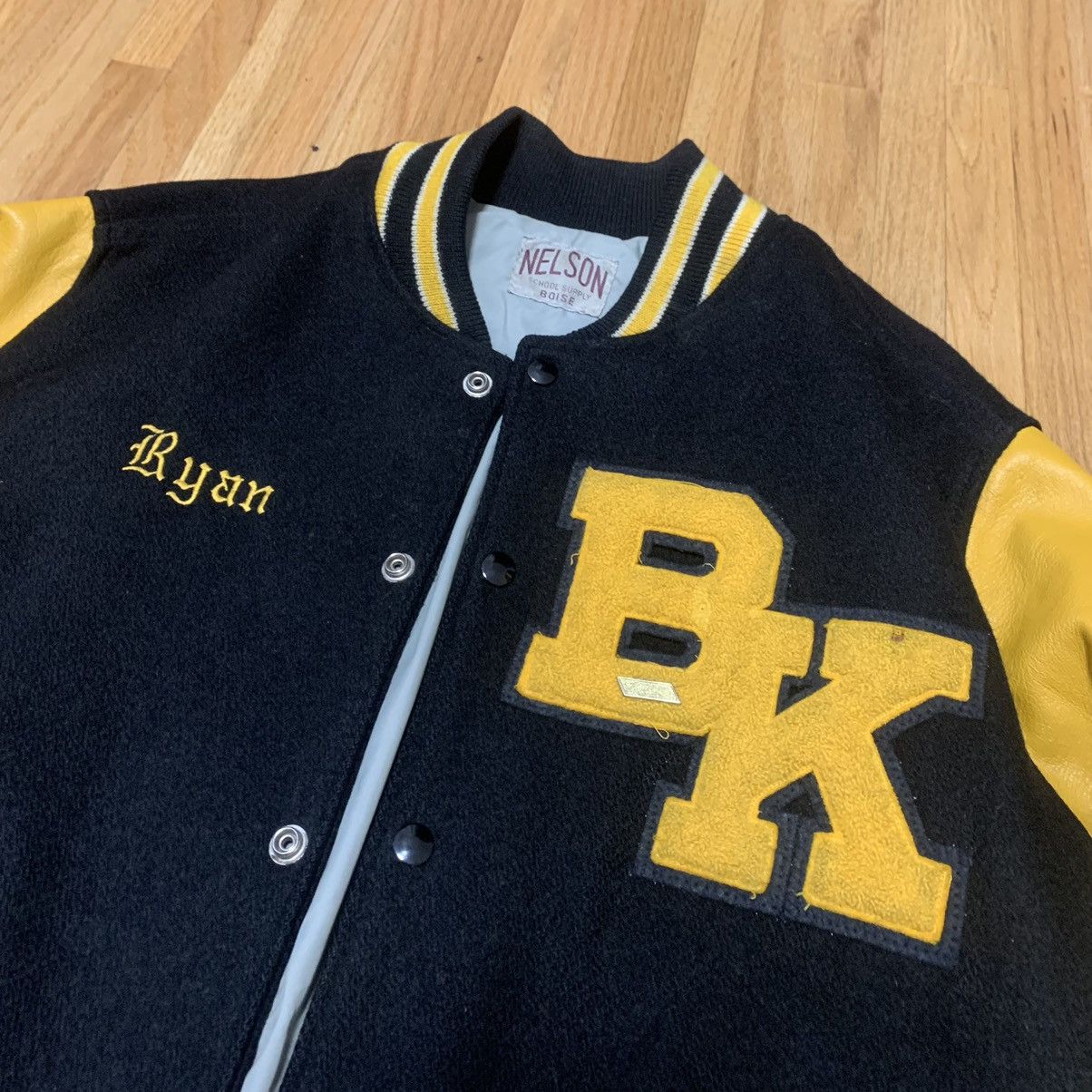 Vintage 1992 Bishop Kelly Idaho High School Letterman Jacket Size US L / EU 52-54 / 3 - 3 Thumbnail