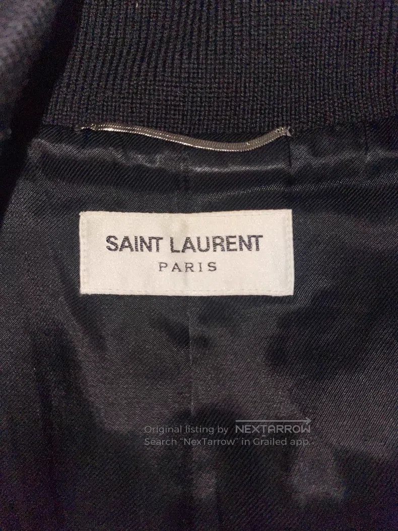 Saint Laurent Paris Saint Laurent Paris Black and White Baseball Jacket Size US L / EU 52-54 / 3 - 3 Thumbnail