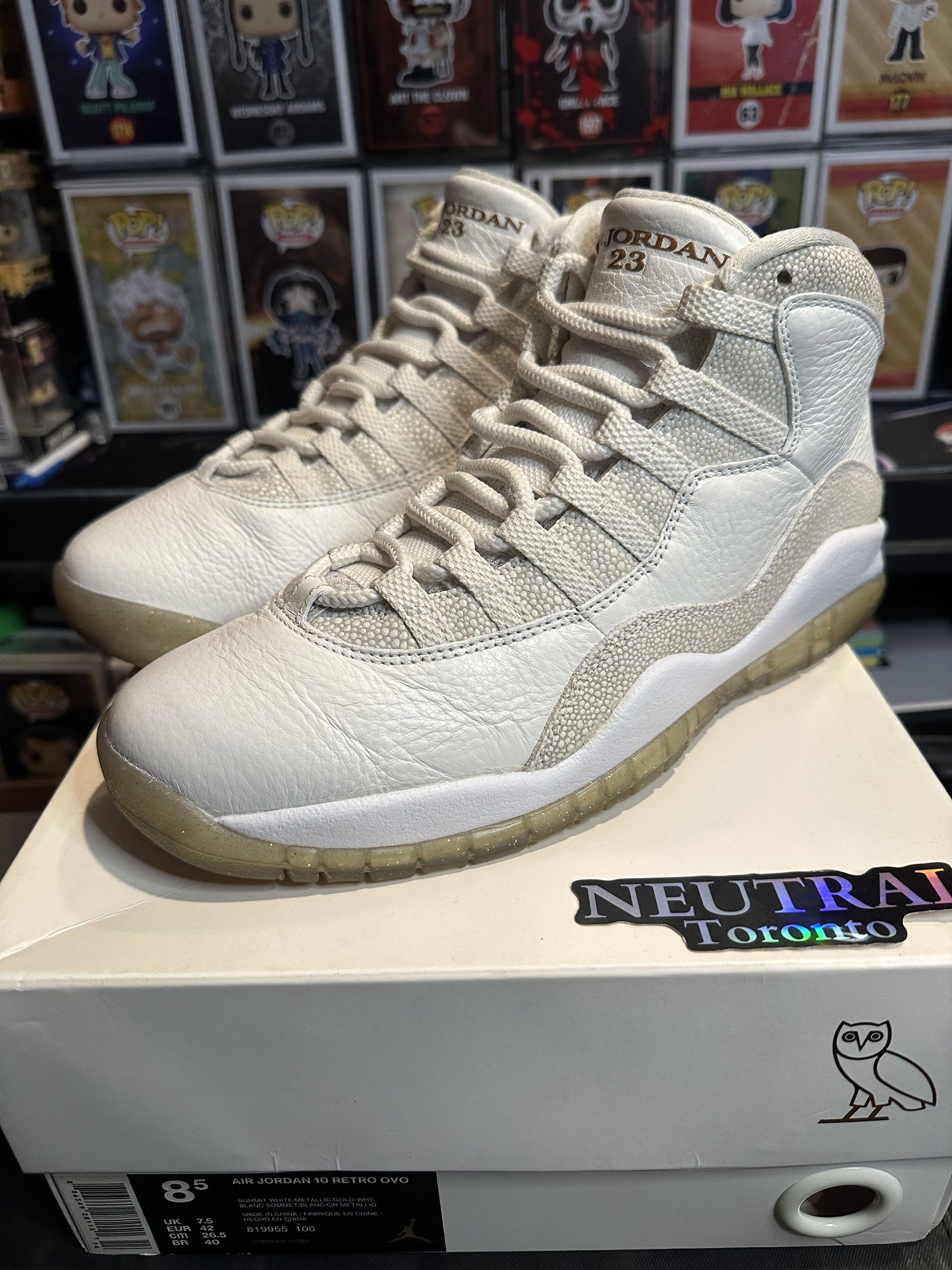 Jordan Brand Air Jordan 10 Retro 'OVO - White' Size US 8.5 / EU 41-42 - 1 Thumbnail