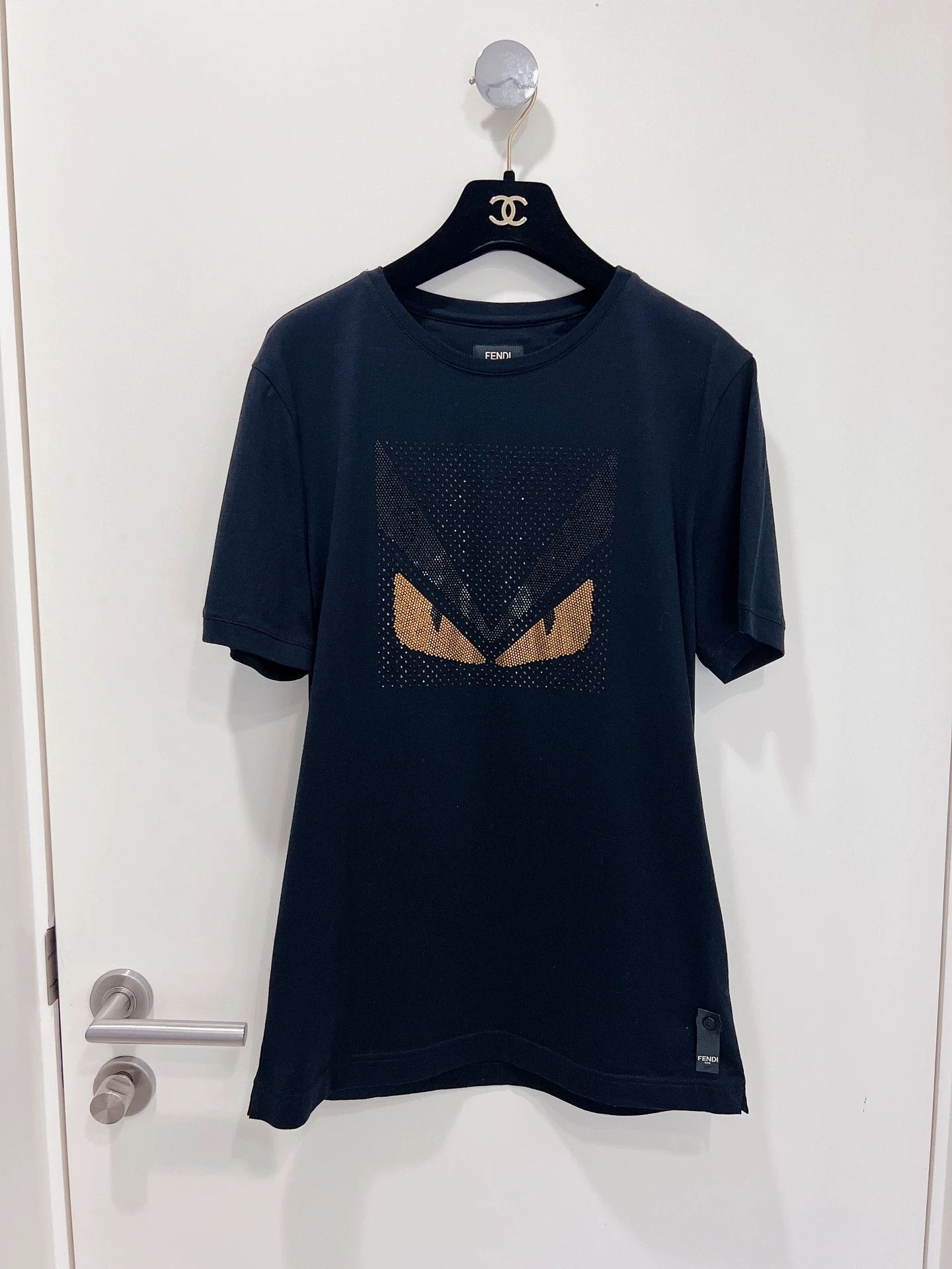 Fendi FENDI Black Devil Crystal Short Sleeve Size US L / EU 52-54 / 3 - 1 Thumbnail