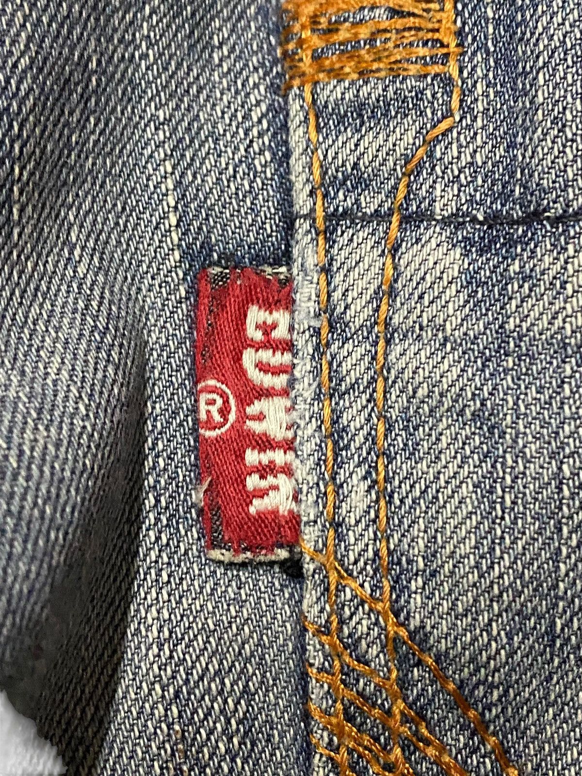 Japanese Brand Vintage Edwin Blue Trip Faded Wash Distressed Baggy Jeans Size US 34 / EU 50 - 13 Thumbnail