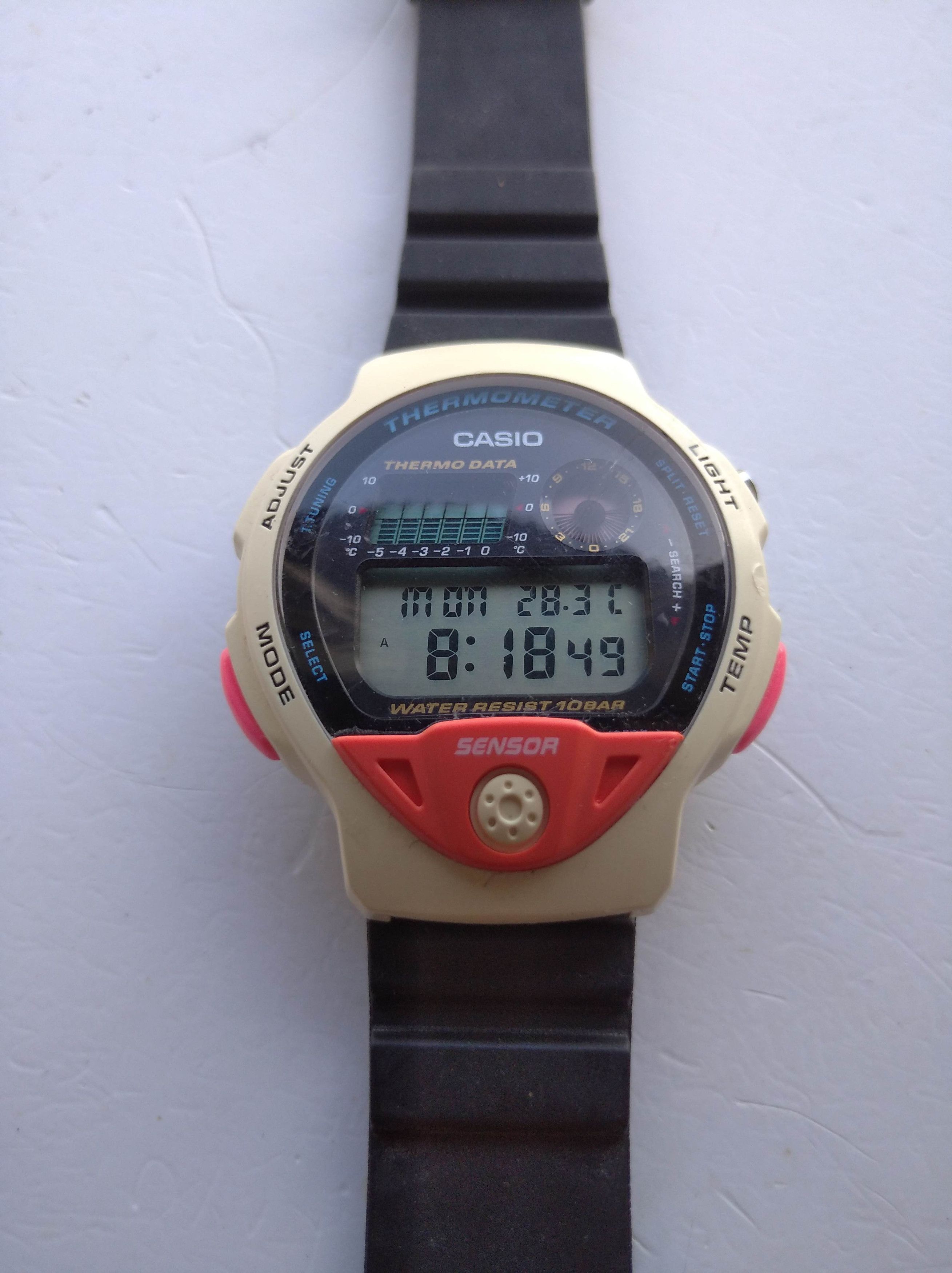 image of Casio Ts200 Thermometer Data Watch Japan, Men's