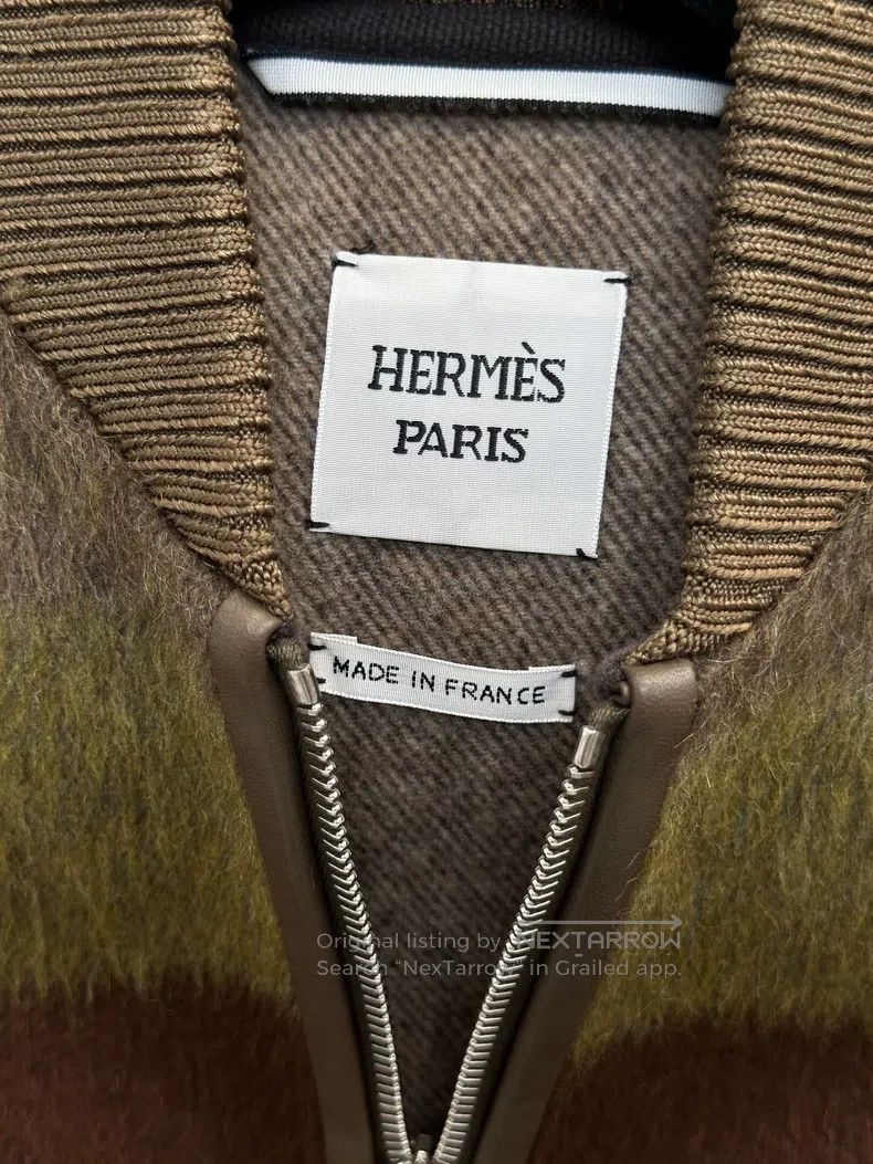 Hermes Hermes Green and Brown Short Jacket Size XXS / US 00 / IT 34 - 3 Thumbnail