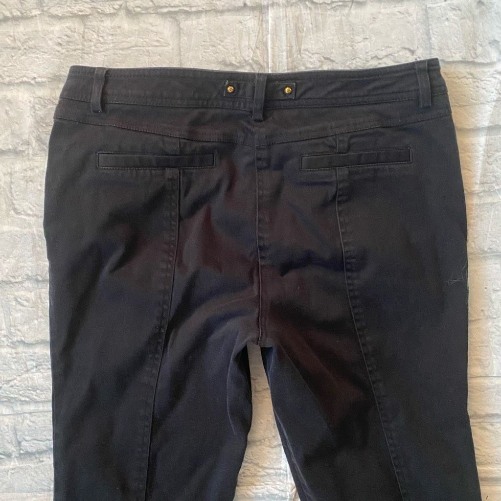 Other Cache women 8 cotton blend crop ankle pants black Size 30" / US 8 / IT 44 - 6 Thumbnail