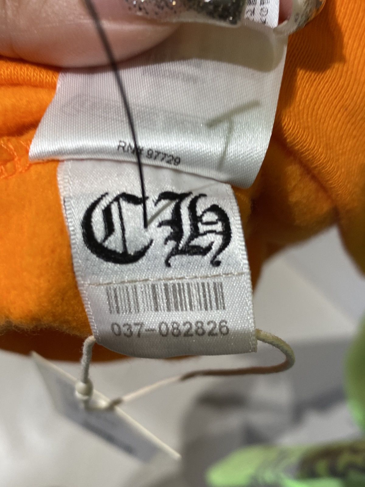 Chrome Hearts Chrome Hearts Glitter Horseshoe Logo Orange Hoodie Size US M / EU 48-50 / 2 - 3 Thumbnail