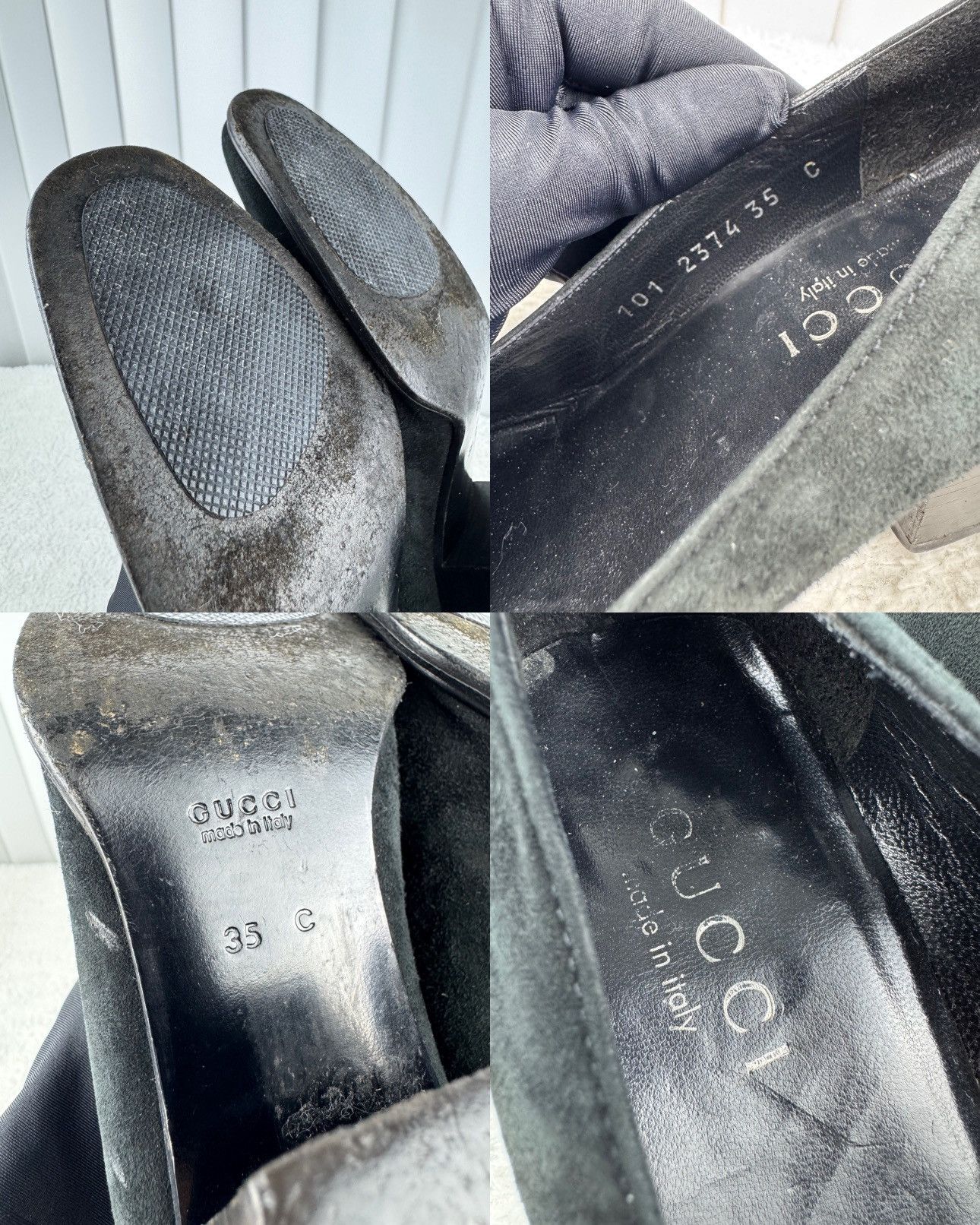 Gucci Gucci black suede block-heel pumps Size US 5 / IT 35 - 8 Thumbnail