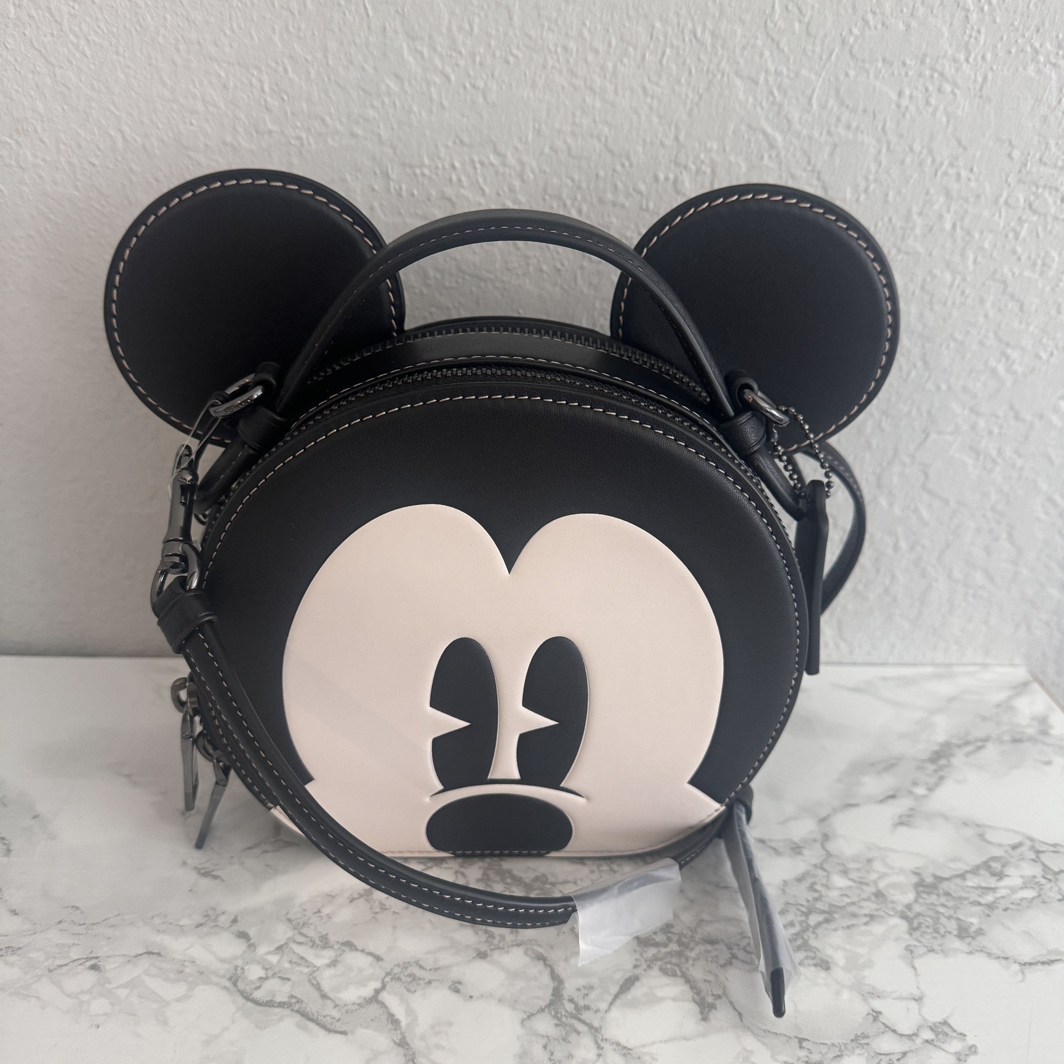 image of Coach Mickey Mouse Ear Bag Cm840 in Black, Women's