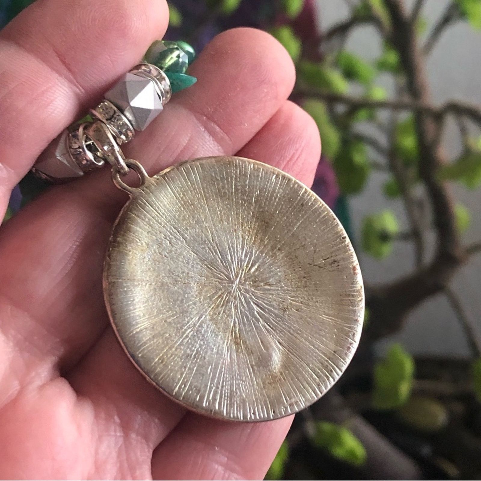 Handmade Handcrafted repurpose abalone shell medallion Pearl necklace Size ONE SIZE - 11 Thumbnail