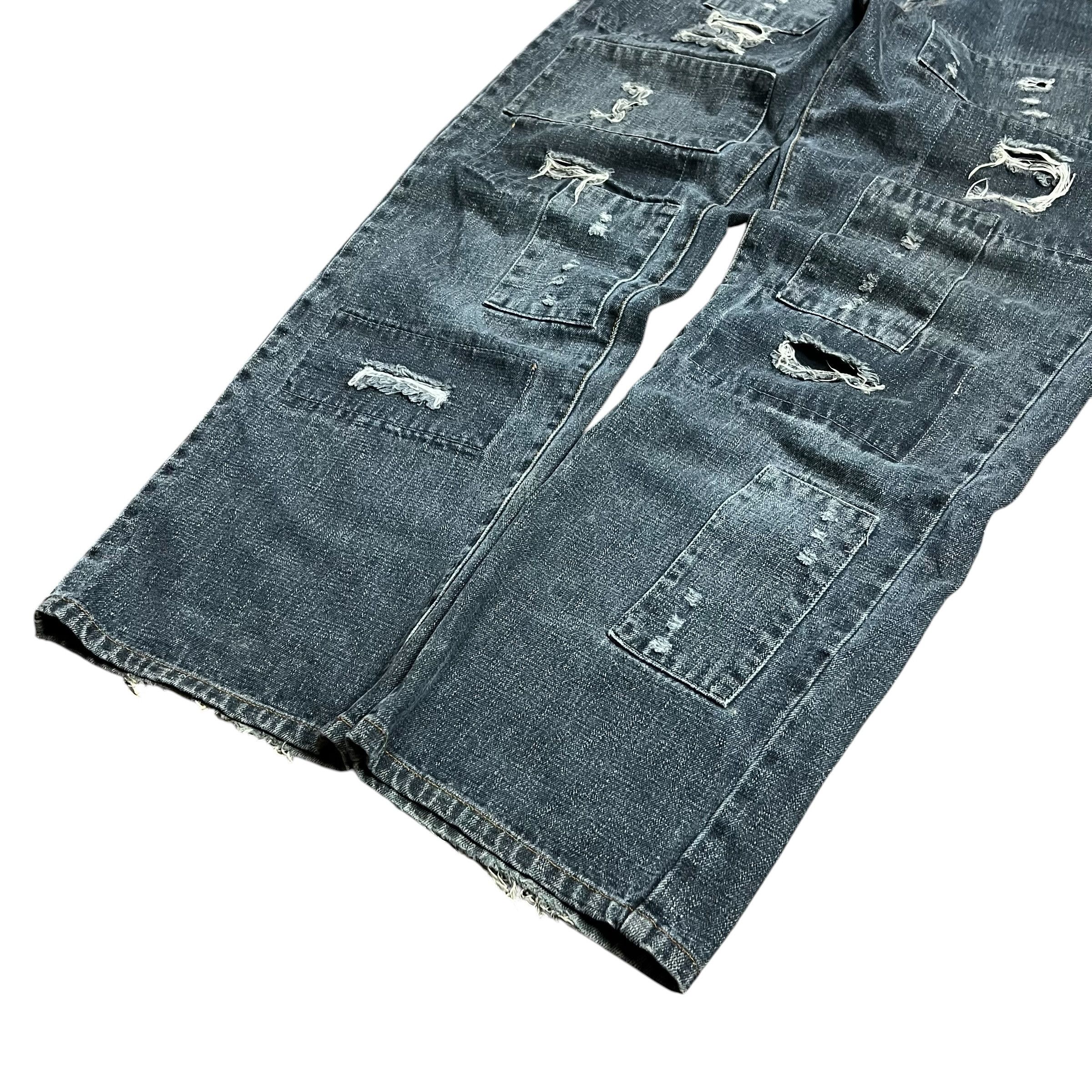 Phat Farm Y2K Phat Farm Faded & Distressed Patchwork Jeans - 34” Size US 34 / EU 50 - 3 Thumbnail
