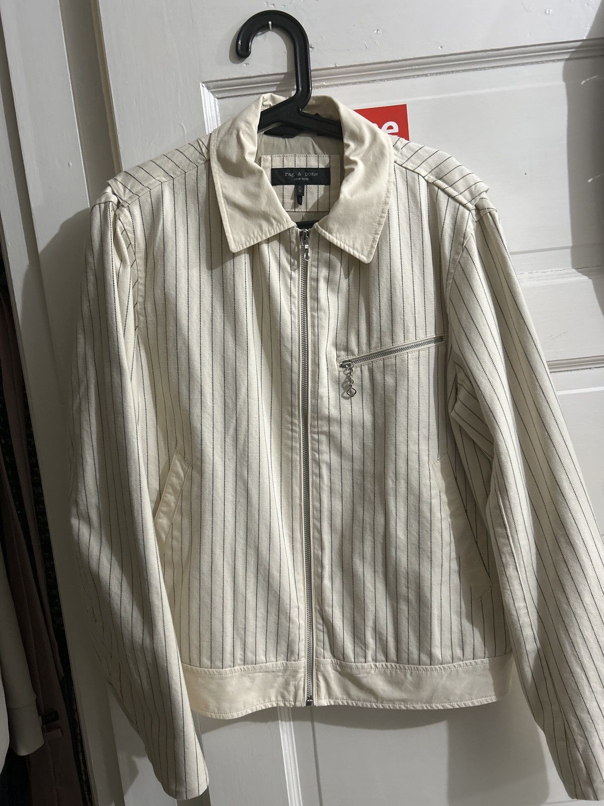 Rag & Bone Rag & Bone white stripe starter jacket Size US M / EU 48-50 / 2 - 1 Thumbnail
