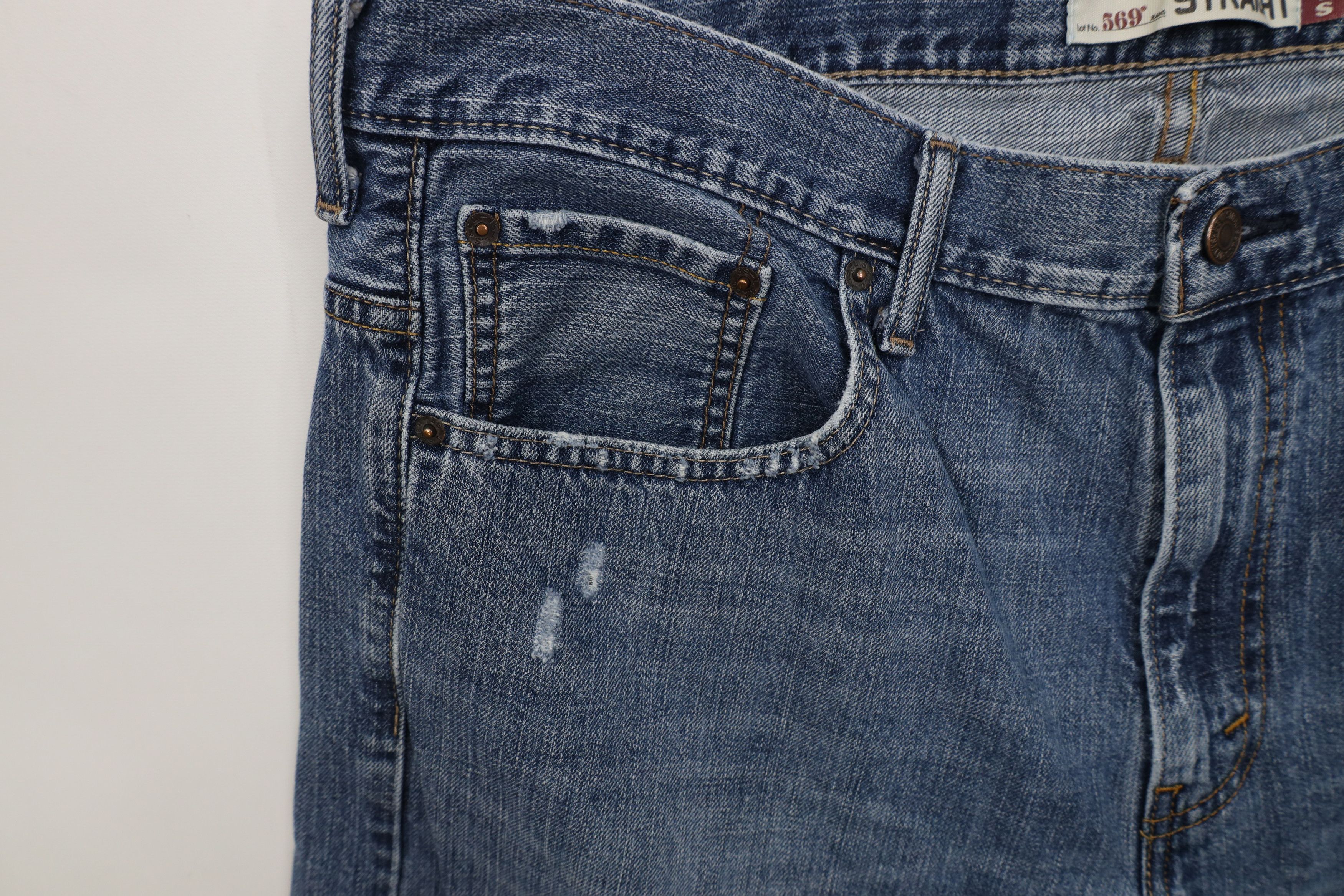 Levi's Vintage Y2K Levis 569 Straight Wide Leg Denim Jeans Blue Size US 38 / EU 54 - 6 Thumbnail