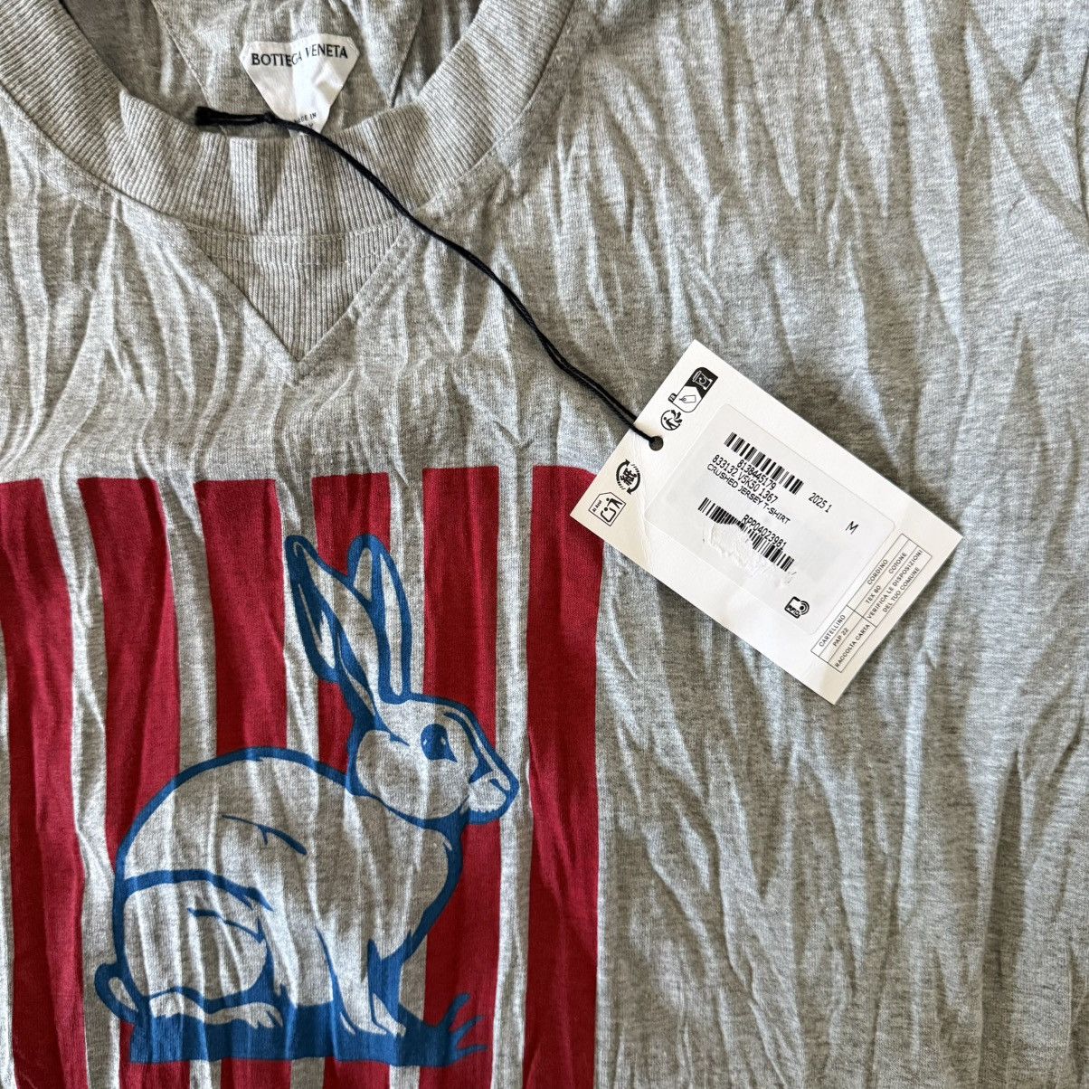Bottega Veneta Crushed Cotton Printed Jersey T-Shirt Size US M / EU 48-50 / 2 - 8 Thumbnail