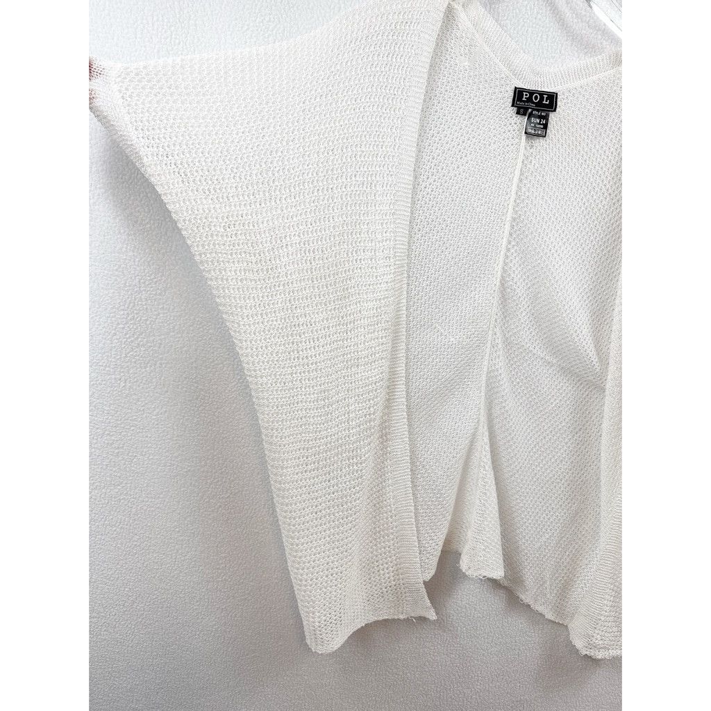 Unknown London NWOT POL Open Knit Cotton Cardigan – White Size Small Size S / US 4 / IT 40 - 8 Thumbnail