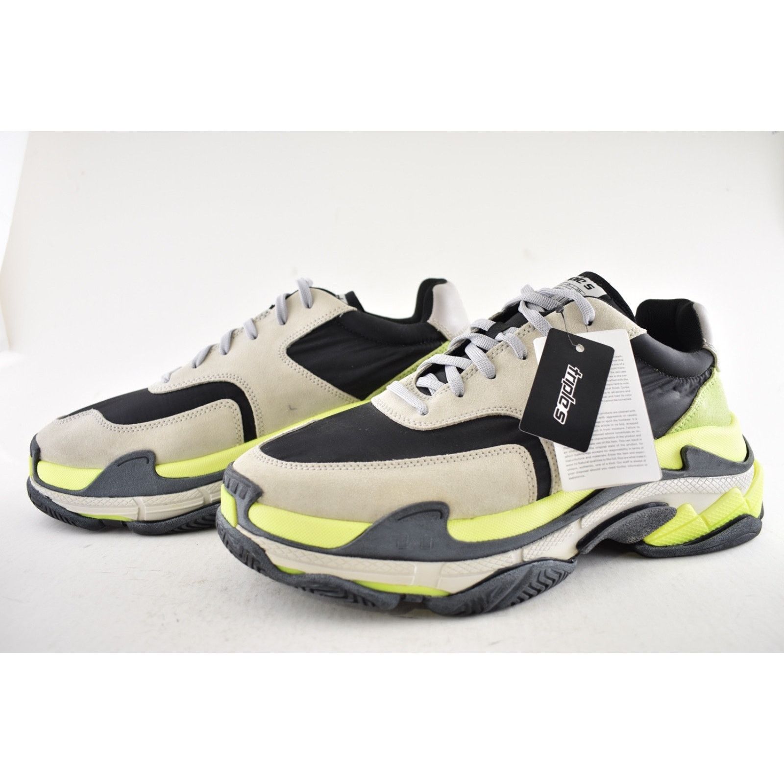Balenciaga Balenciaga Triple S V2 Black Grey Jaune Sneaker 44 11 Size US 11 / EU 44 - 11 Thumbnail