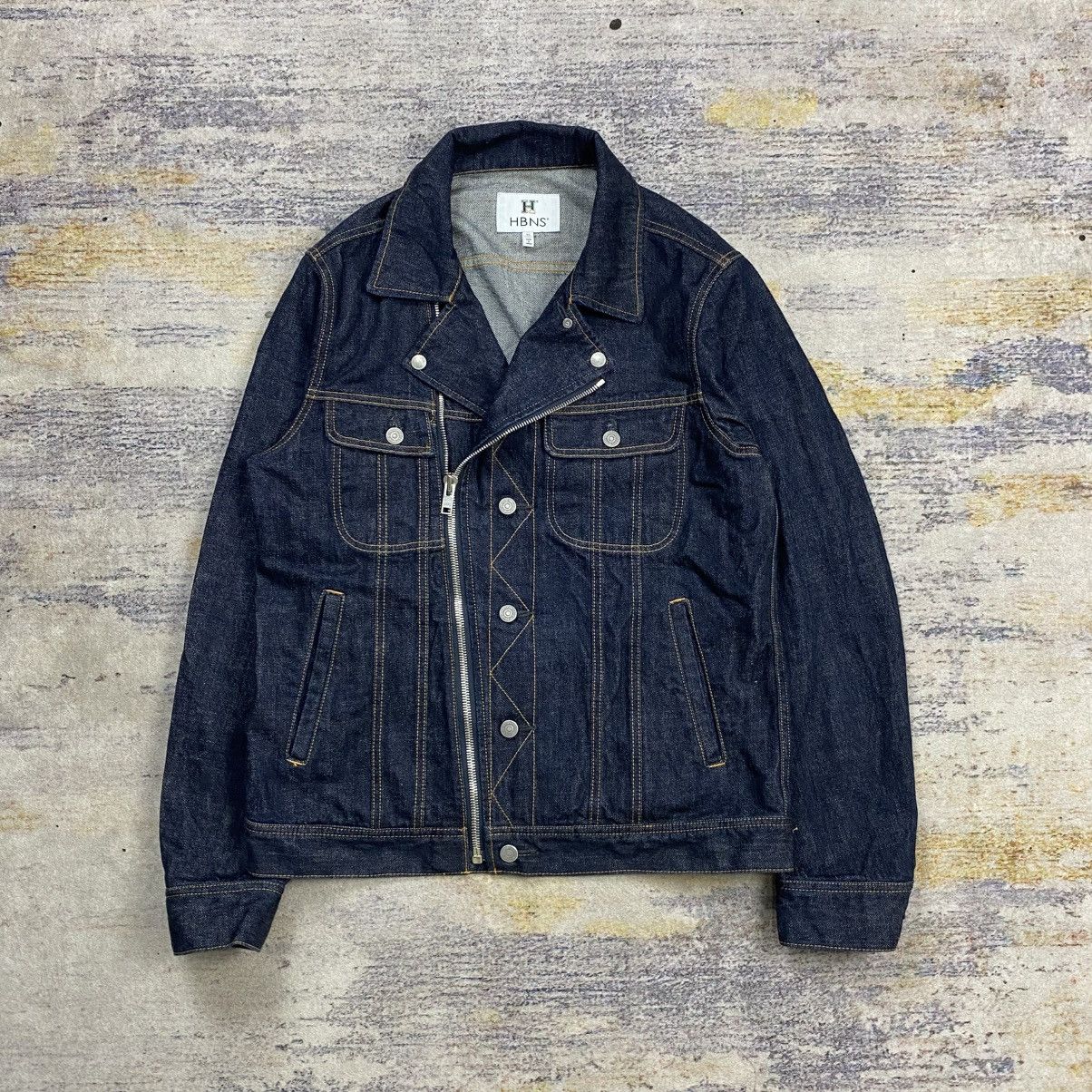 Japanese Brand Hbns bikers denim jacket Size US XL / EU 56 / 4 - 2 Thumbnail