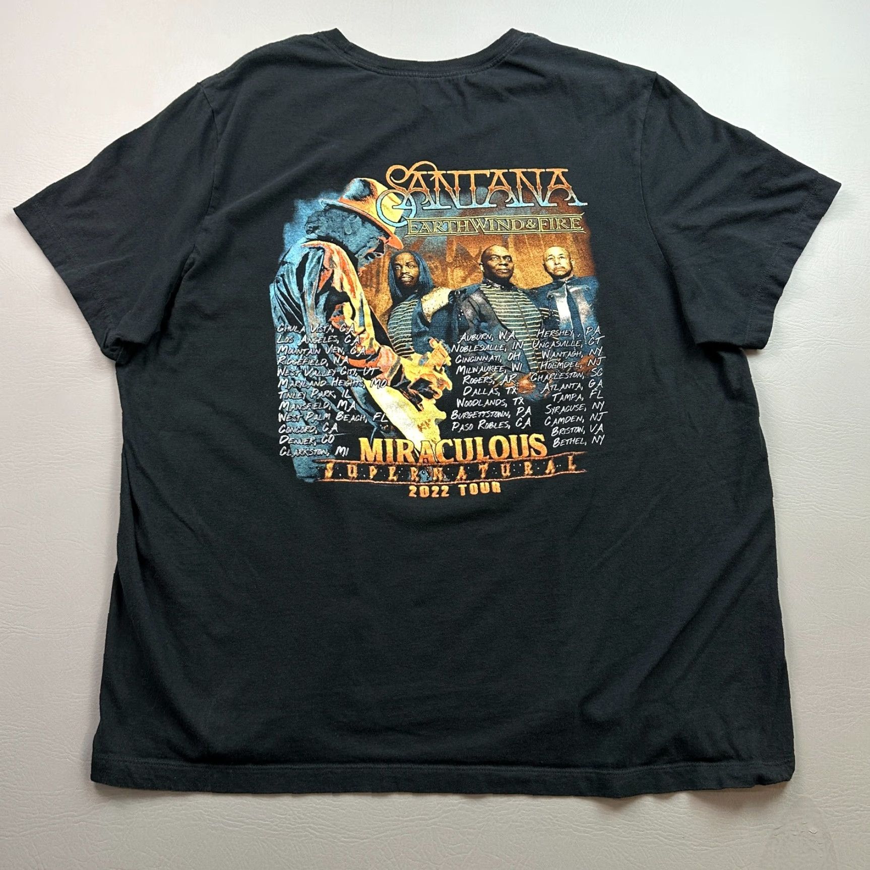 Vintage VINTAGE Carlos Santana Shirt Womens 2X Earth Wind Fire Miraculous Supernatural Tour 2022 Size XXL / US 16-18 / IT 52-54 - 6 Thumbnail