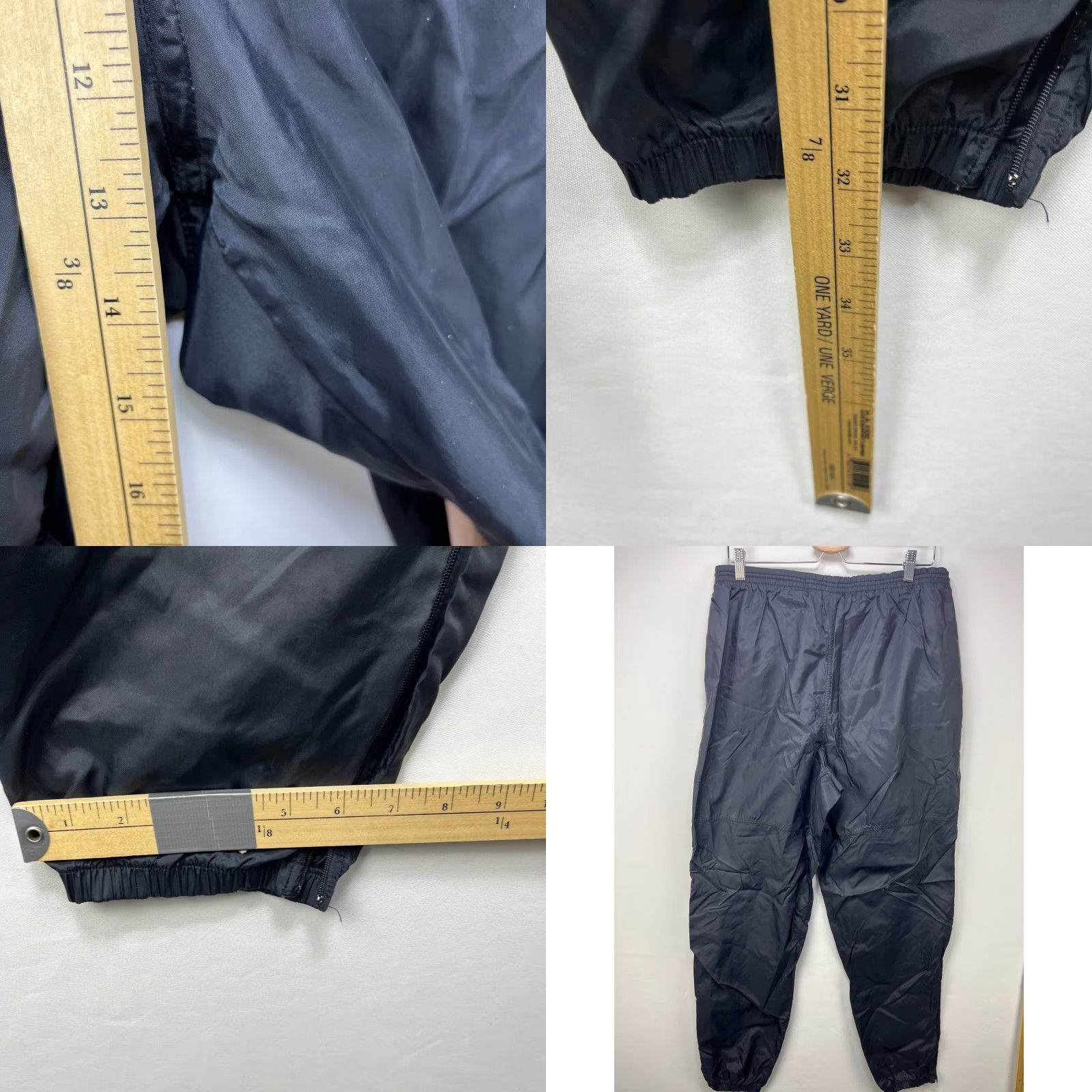 Nike VINTAGE Nike Windbreaker Pants Black Tonal Swoosh XL Parachute Swishy 90s Track Pants Mens Size US 36 / EU 52 - 8 Thumbnail