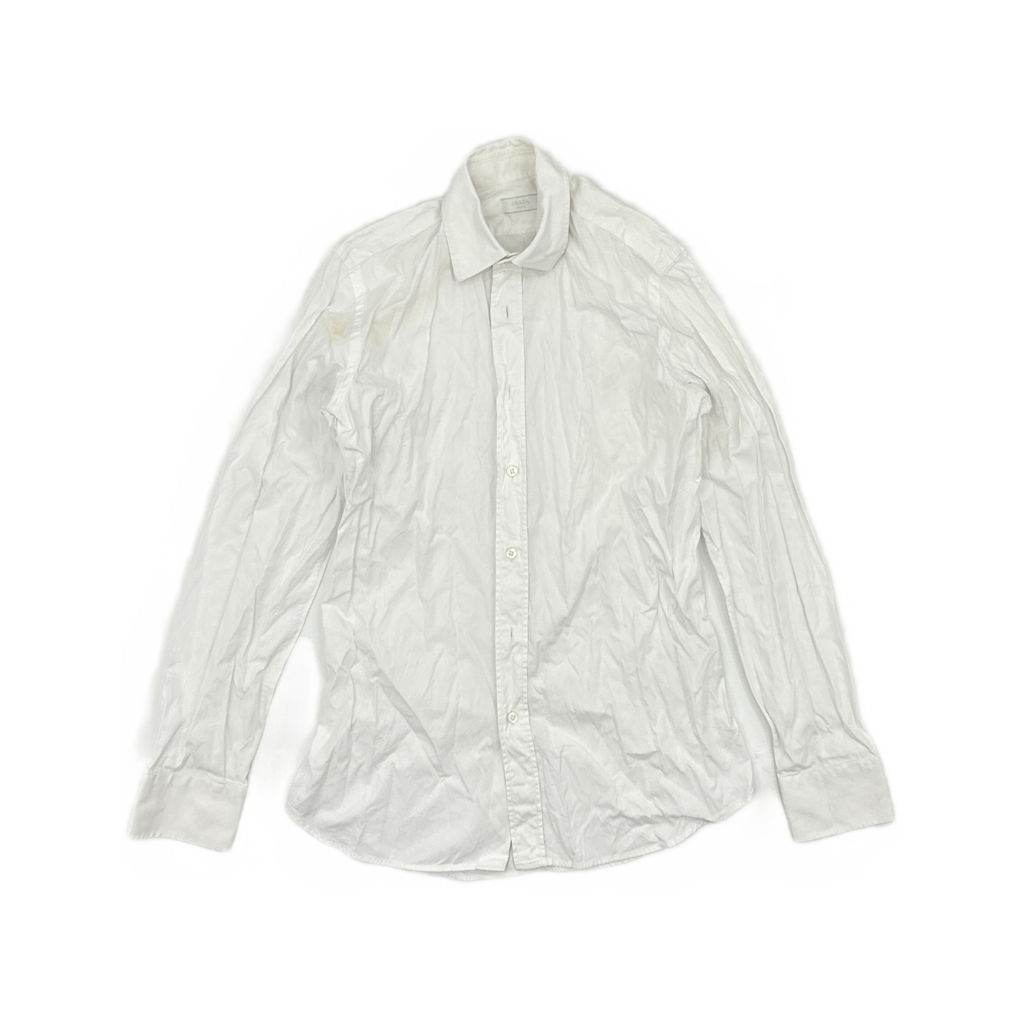 Prada Prada White Cotton Button Up Shirt Size 38 Size US S / EU 44-46 / 1 - 1 Thumbnail