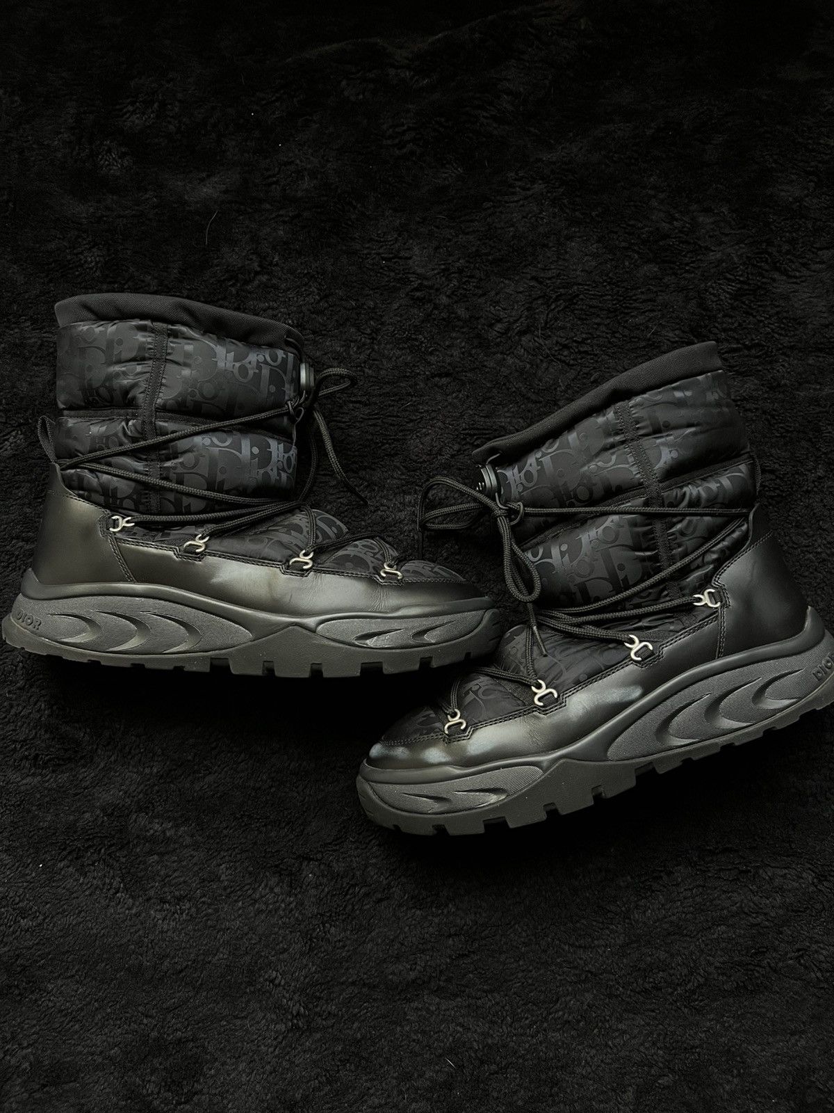 Dior Dior Black Oblique Snow Ankle Boots Size US 9 / EU 42 - 2 Thumbnail