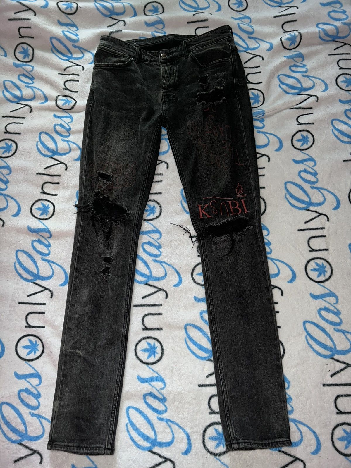 Ksubi Grey Black Washed Ksubi “Still Here” Jeans Size US 33 - 1 Thumbnail