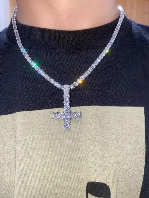 Other 45 Cm Upside-down cross , shut 'em up necklace Size ONE SIZE - 6 Thumbnail