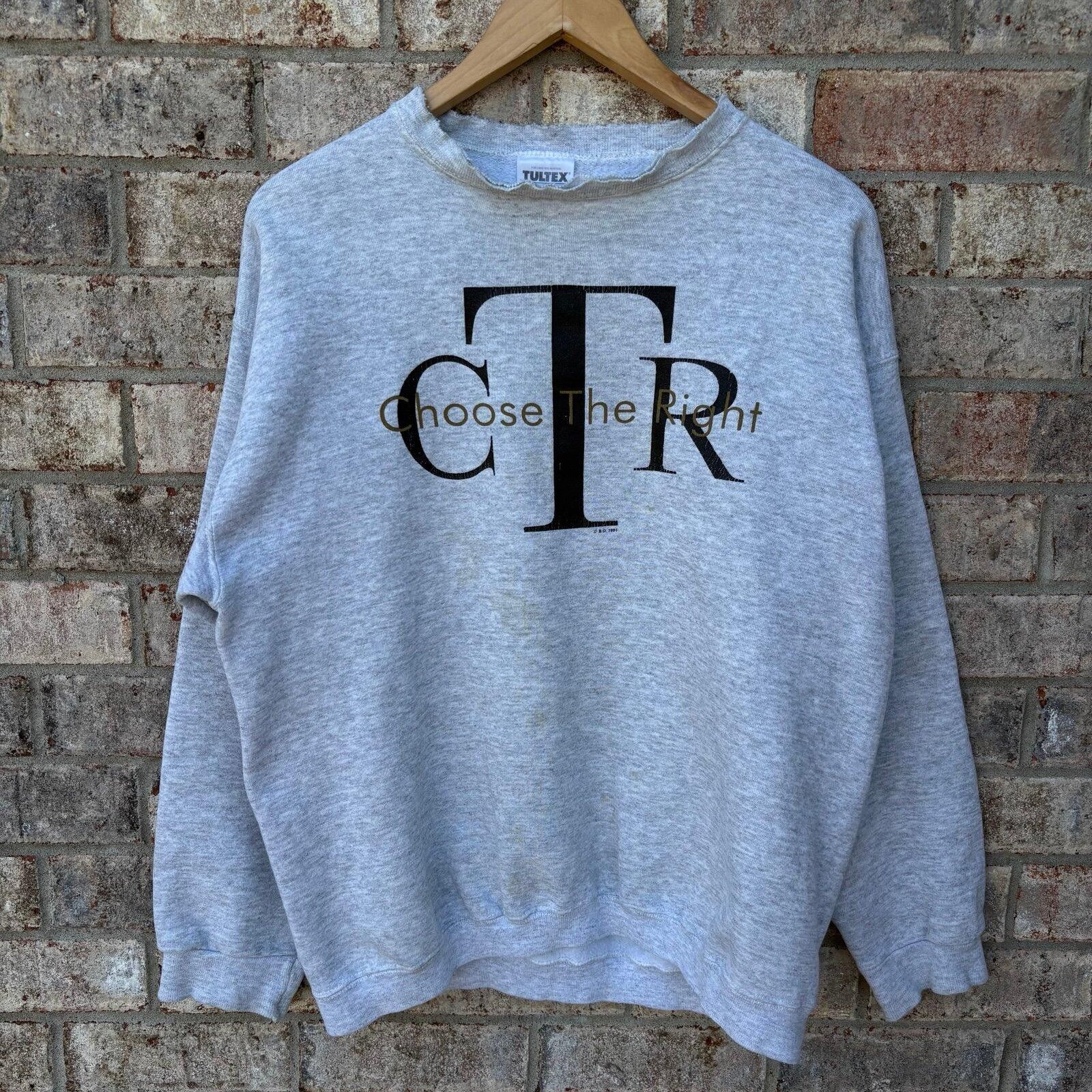 Tultex Vintage 90s Christian Jesus “CTR” sweatshirt Size US XL / EU 56 / 4 - 5 Thumbnail