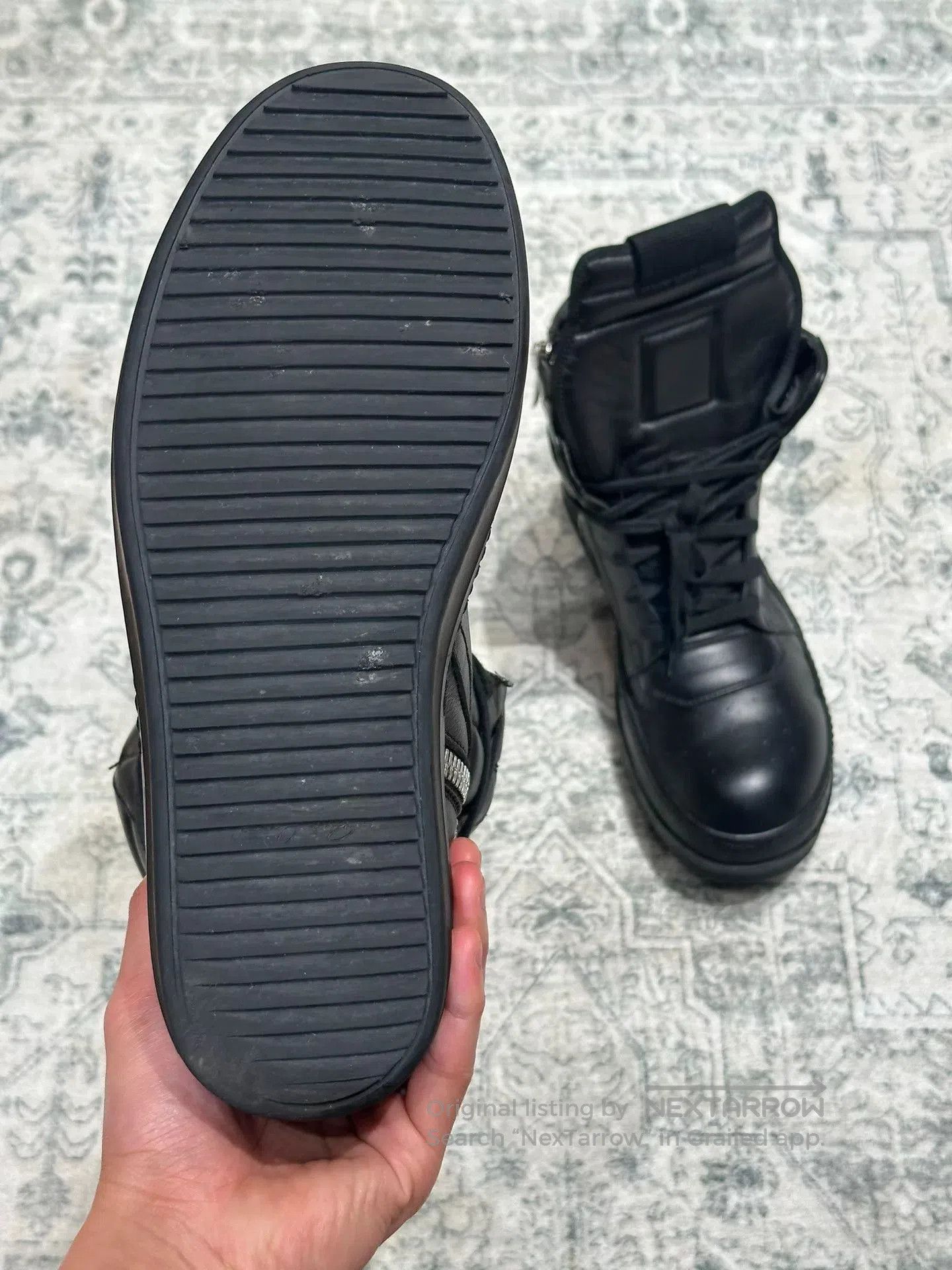 Rick Owens Rick Owens Inverted Triangle Black Leather. Size US 8 / EU 41 - 8 Thumbnail