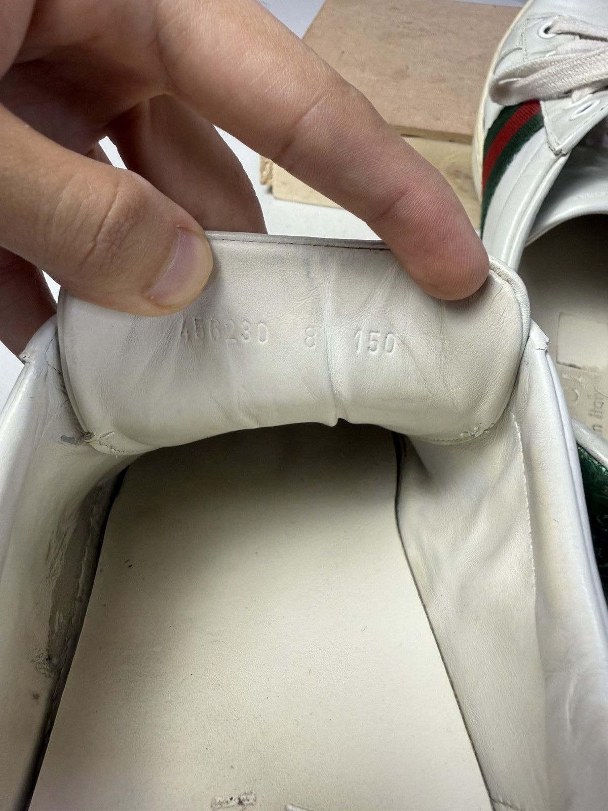 Gucci Mens Gucci Ace Embroidered Sneaker White Leather Snake Sz 8 Size US 8 / EU 41 - 15 Thumbnail