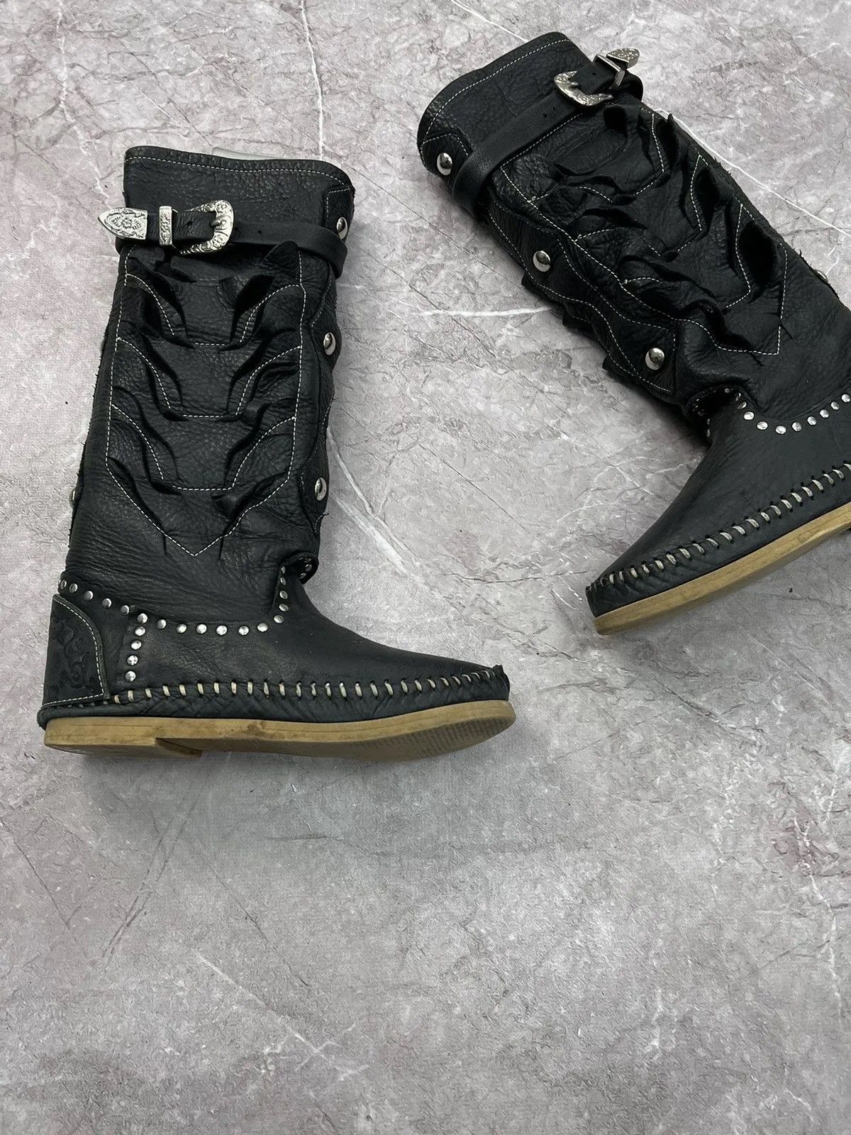 A.S.98 Vintage japanese high western boots shoes rare y2k Size US 7 / IT 37 - 3 Thumbnail