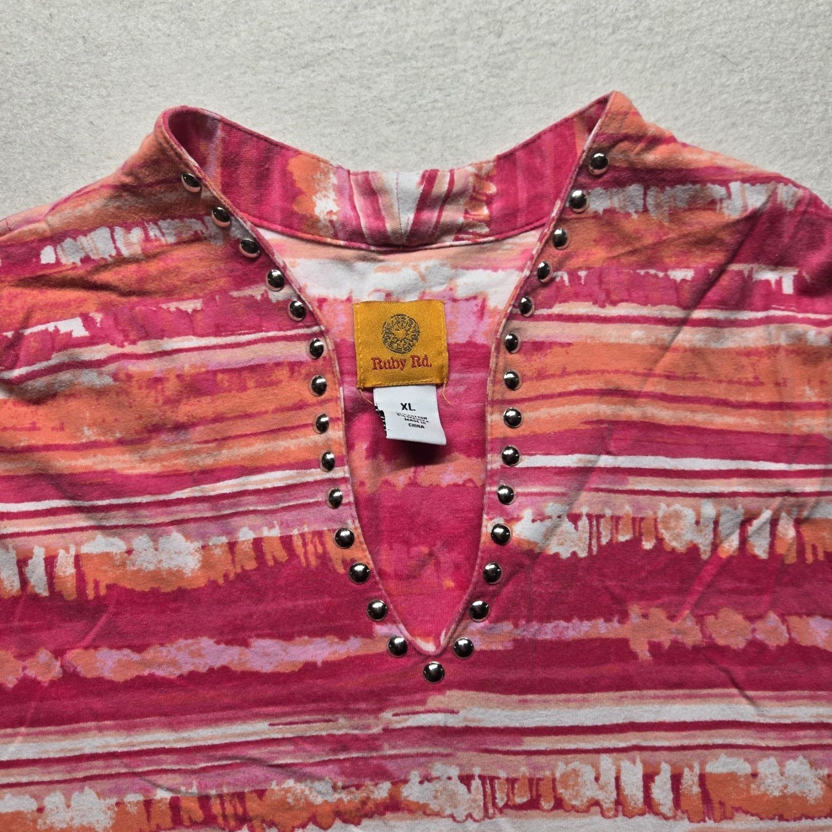 Vintage VINTAGE Ruby Rd Sequin Pink 3/4 Sleeve Top Adult Women's XL Rayon Nylon Shirt Size XL / US 12-14 / IT 48-50 - 2 Thumbnail