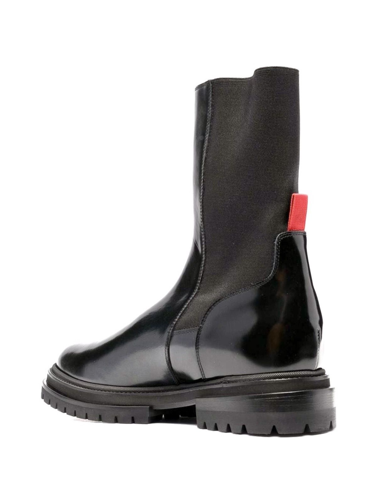 424 New Rare 424 Black High Shine Leather Army Chelsea Boots 9US Size US 9 / EU 42 - 3 Thumbnail