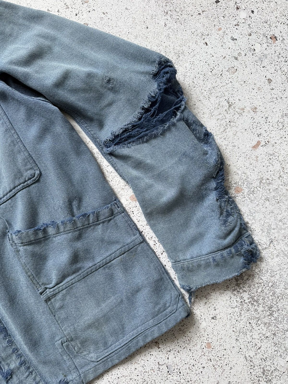 Vintage Vintage 60s french chore jacket distressed faded blue Size US M / EU 48-50 / 2 - 6 Thumbnail