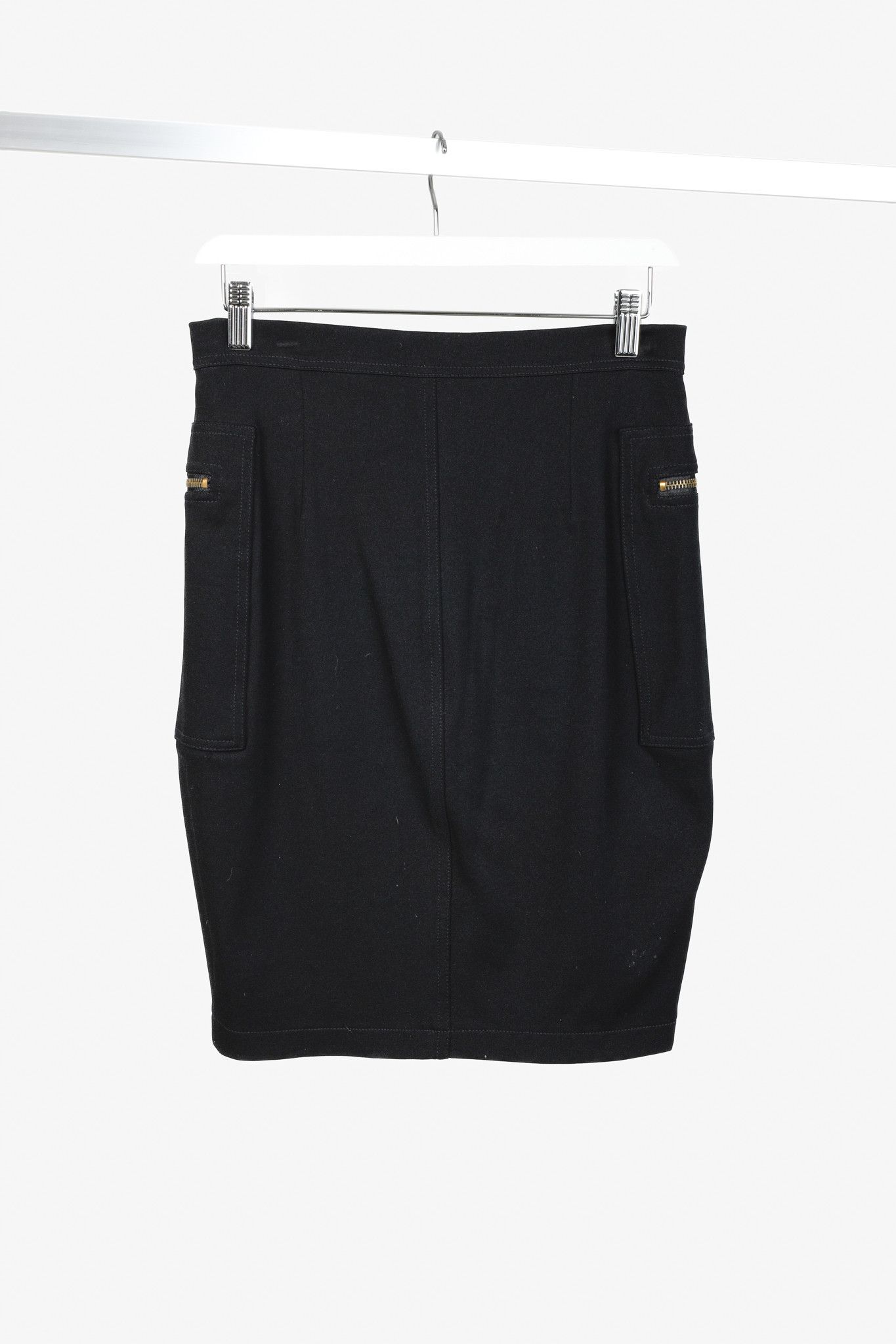 Moschino Moschino Jeans Black Double Zip Skirt Size 28" / US 6 / IT 42 - 2 Thumbnail
