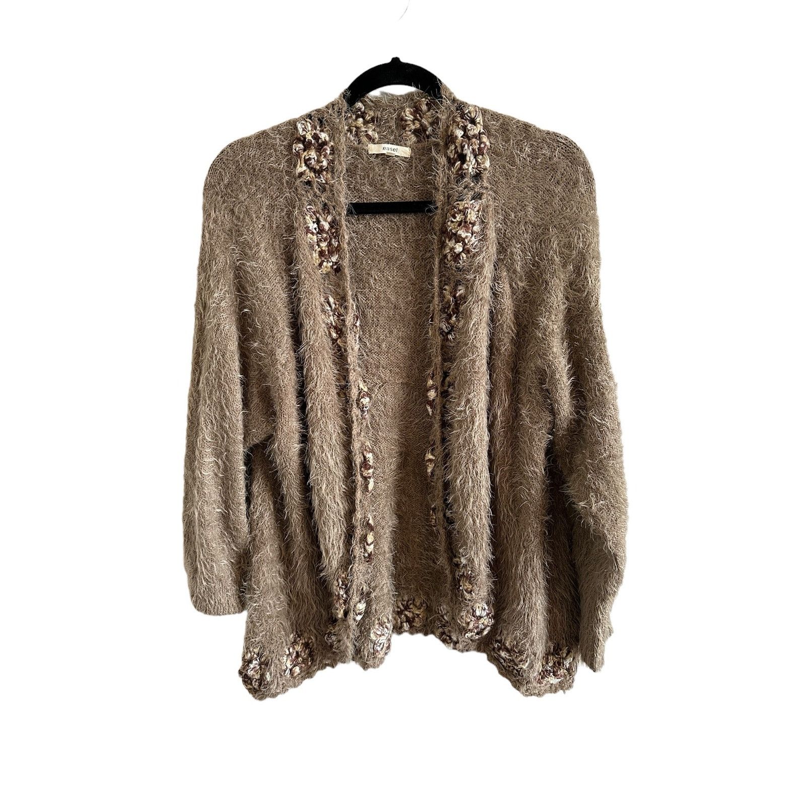 Other Easel Womens Small/Medium Long Sleeve Brown Knitted Cardigan Size S / US 4 / IT 40 - 1 Thumbnail