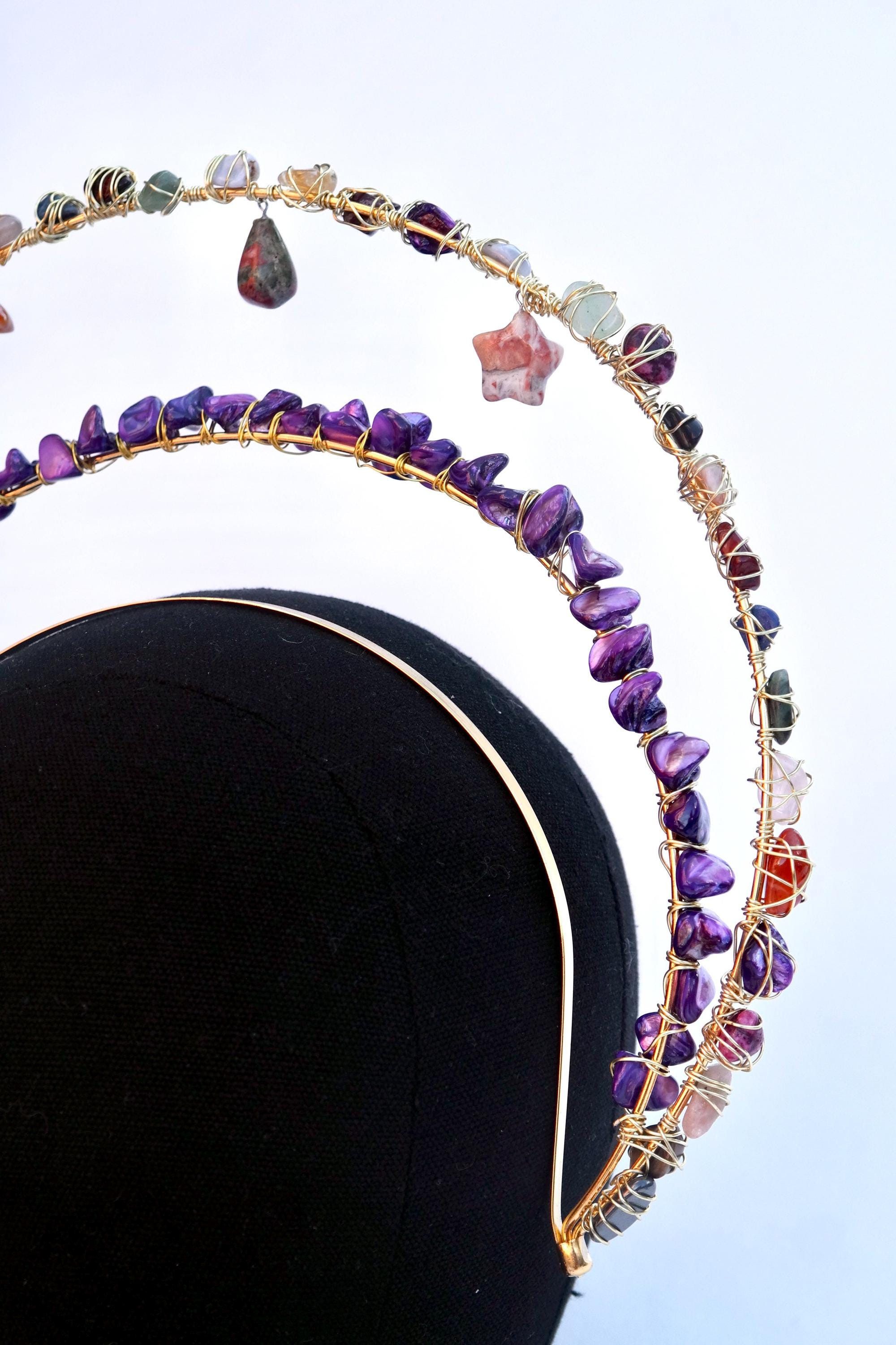 Handmade Ethereal Crystal Headpiece Size ONE SIZE - 9 Thumbnail