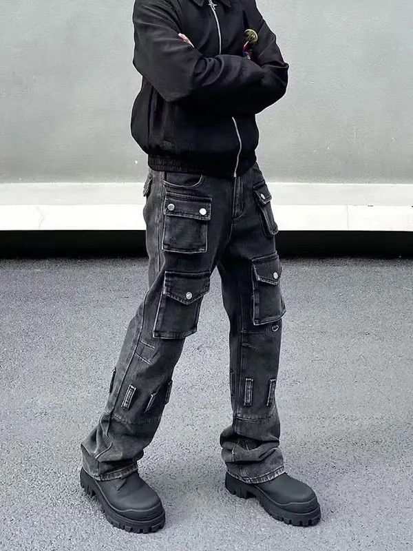 Japanese Brand × Jean Opium Stack Cargo Jean, Utility Streetwear Jeans Size US 30 / EU 46 - 3 Thumbnail