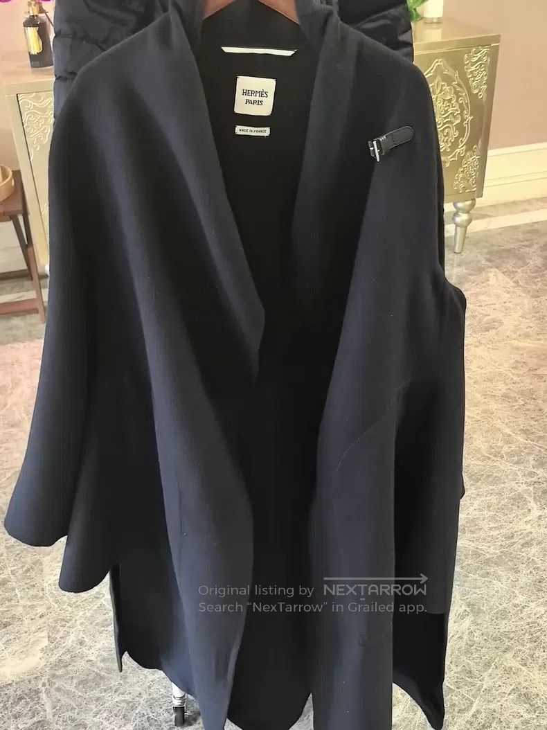 Hermes Hermes Cape Style Cashmere Long Coat Size XXS / US 00 / IT 34 - 3 Thumbnail
