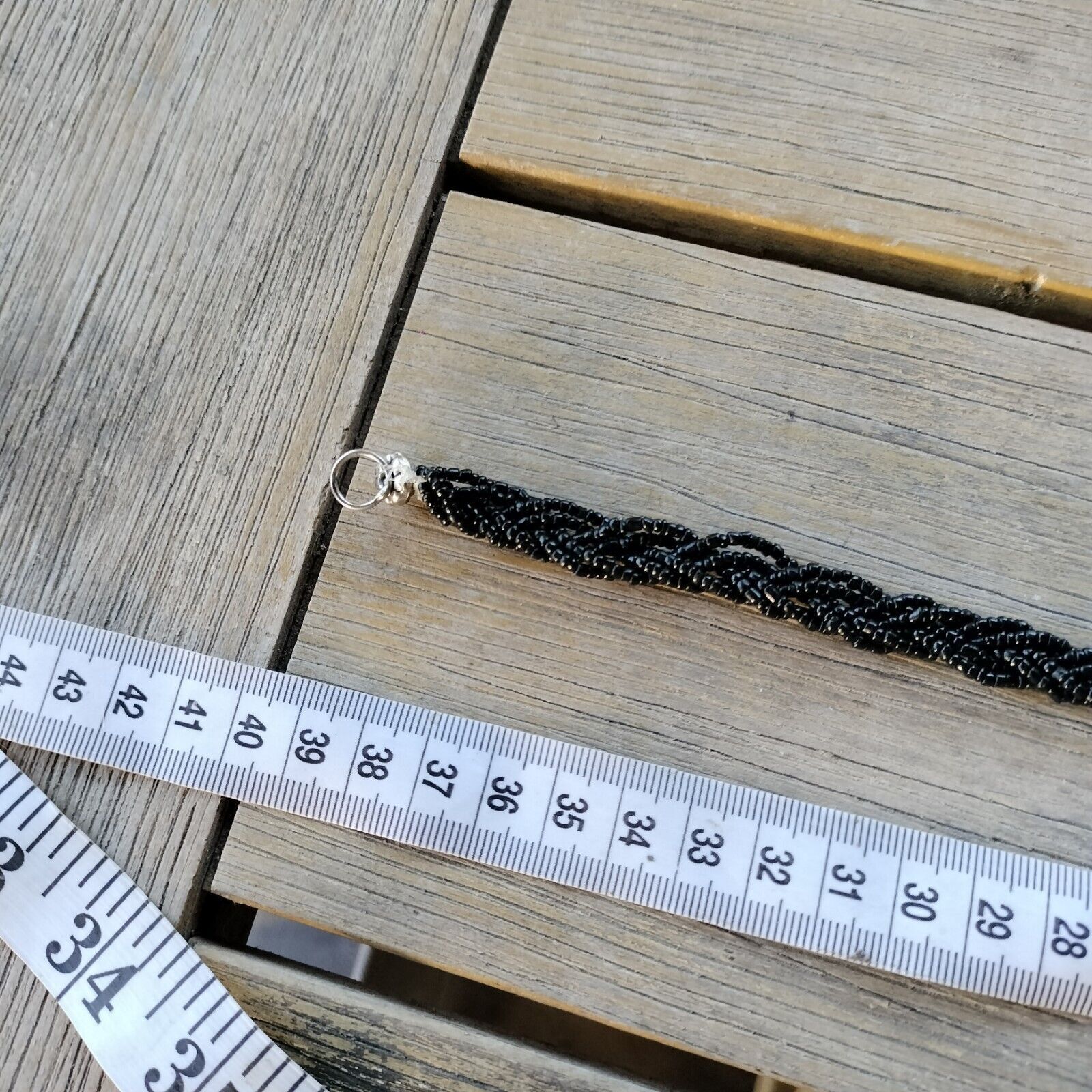 Vintage Vintage 90s Y2K Necklace Choker Beaded Multi Strand Braided Size ONE SIZE - 4 Thumbnail