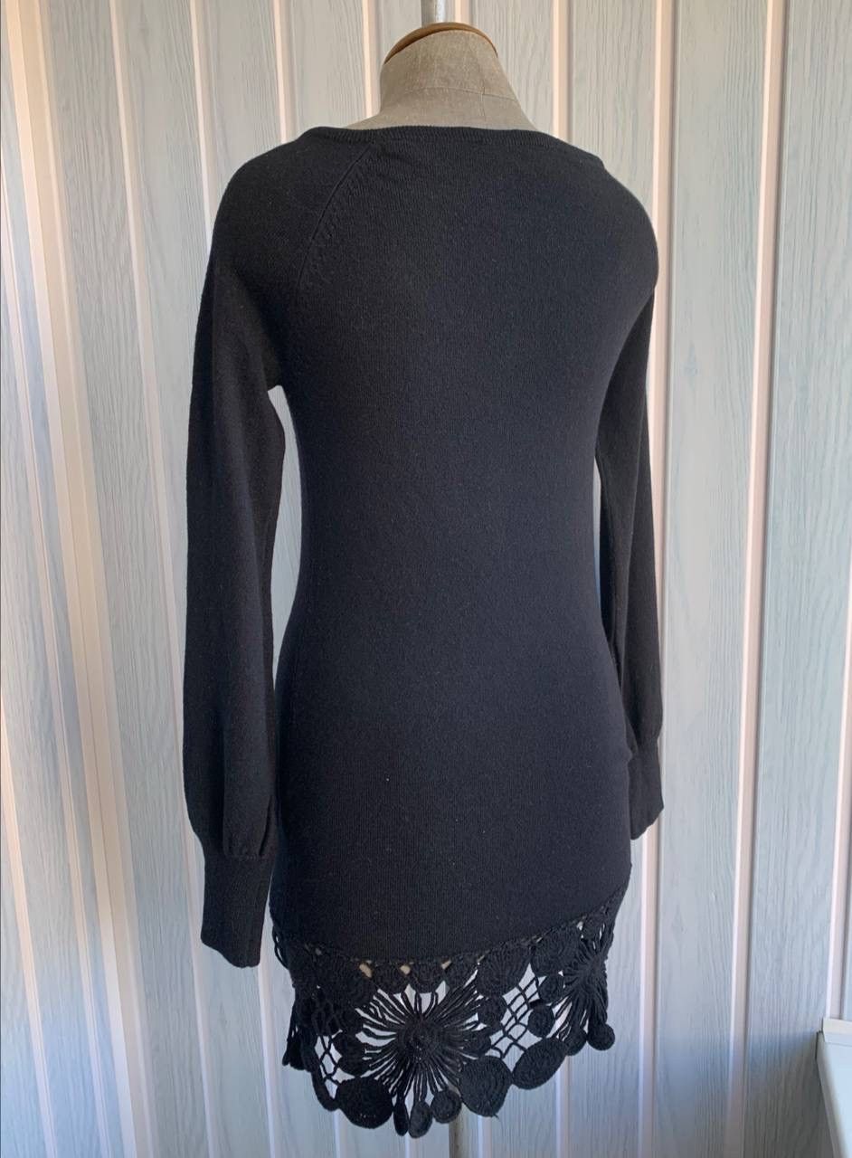 RED Valentino Red Valentino Black Wool & Cashmere Blend Knit A-Line Dress Size M / US 6-8 / IT 42-44 - 6 Thumbnail