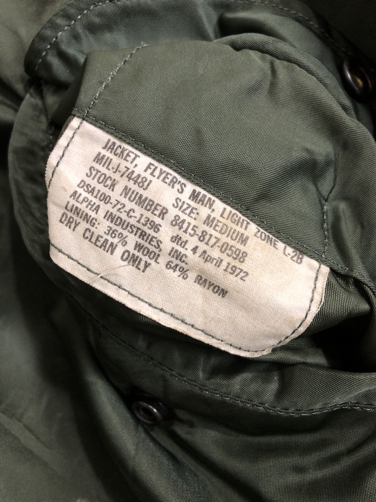 Alpha Industries Vintage 70s Alpha Industries Bomber L-2B Jacket Size US M / EU 48-50 / 2 - 5 Thumbnail