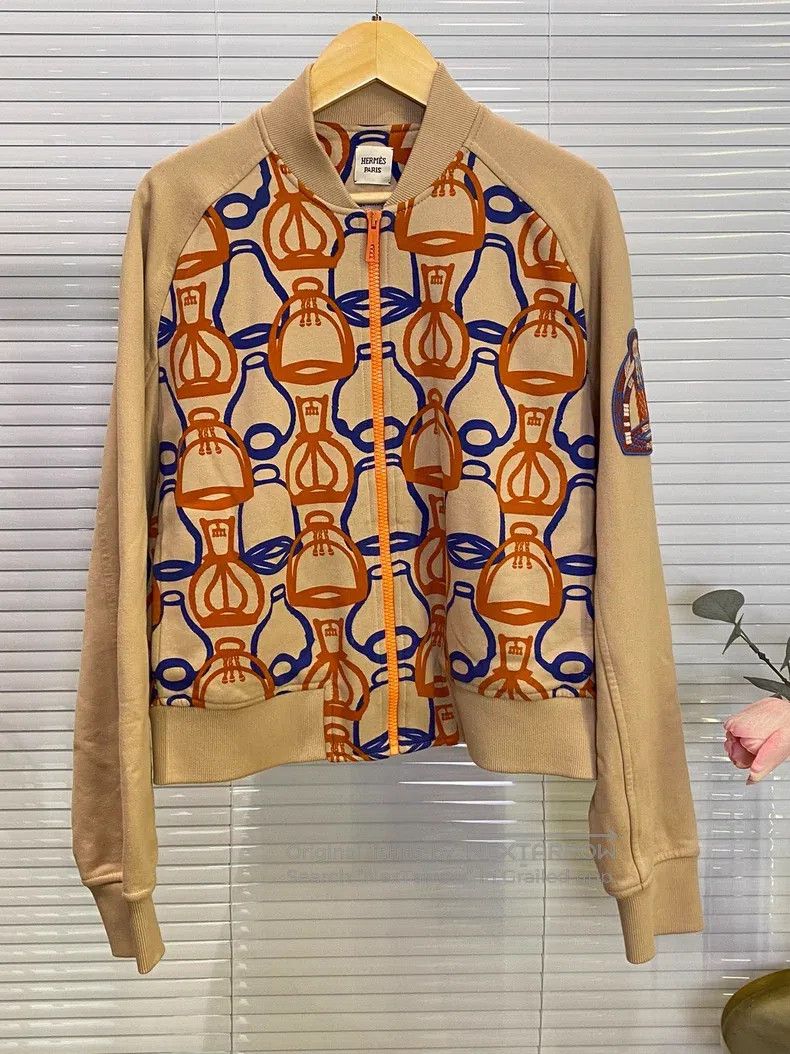 Hermes Hermes Stirrup fantasy print baseball jacket Size S / US 4 / IT 40 - 1 Thumbnail