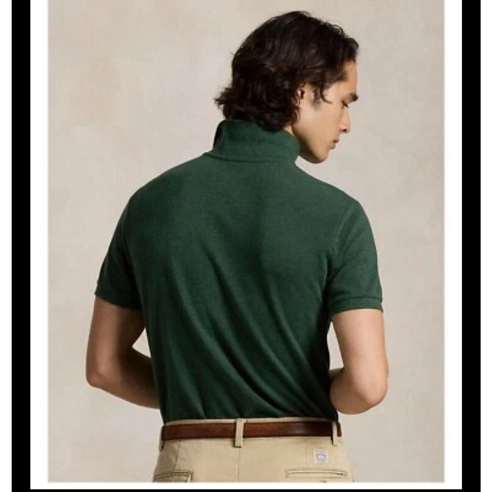 Polo Ralph Lauren NWT Polo Ralph Lauren Men's Mesh Polo Custom Slim Fit Green Size US L / EU 52-54 / 3 - 6 Thumbnail