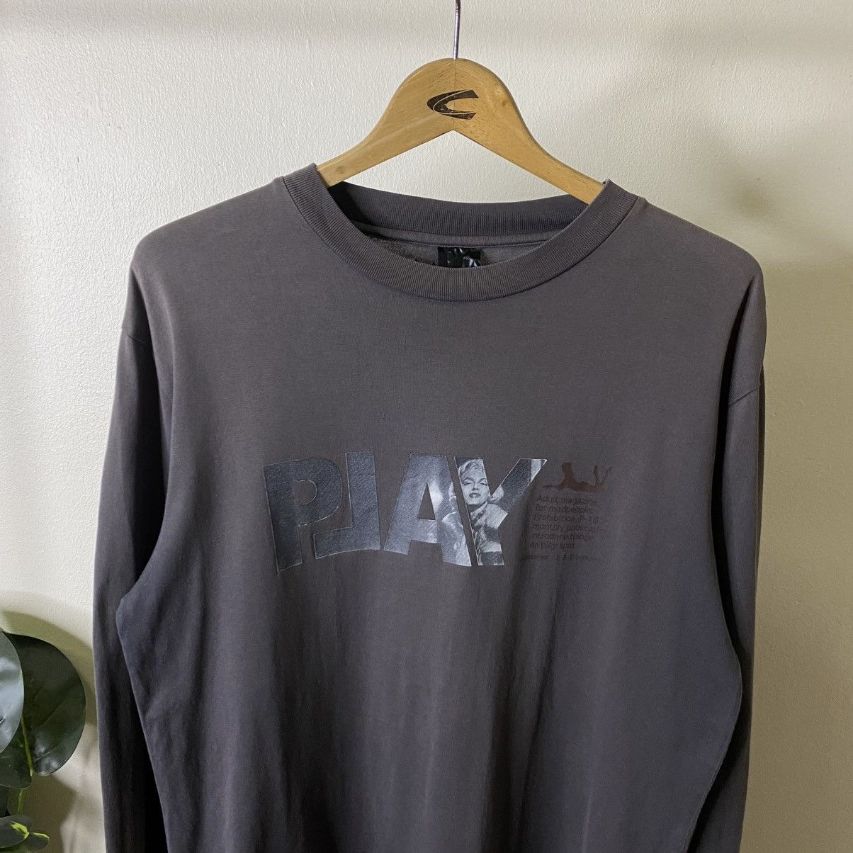 Playboy 90s Playboy x Marilyn Monroe Adult Magazine Promo LS T Shirt Size US L / EU 52-54 / 3 - 2 Thumbnail