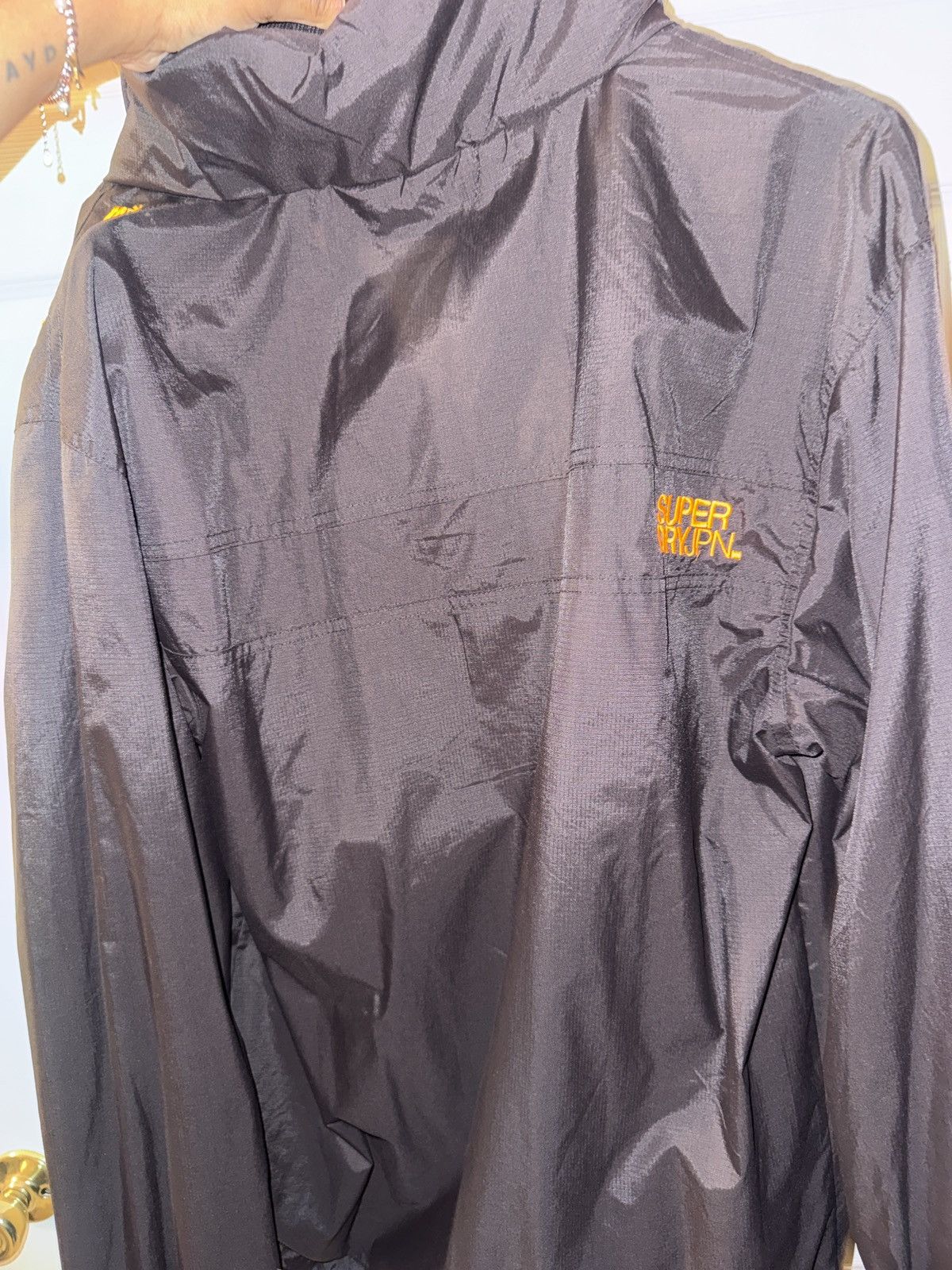 Superdry Superdry Men’s Windbreaker JacketBlack with Orange Logo (XL) Size US XL / EU 56 / 4 - 7 Thumbnail