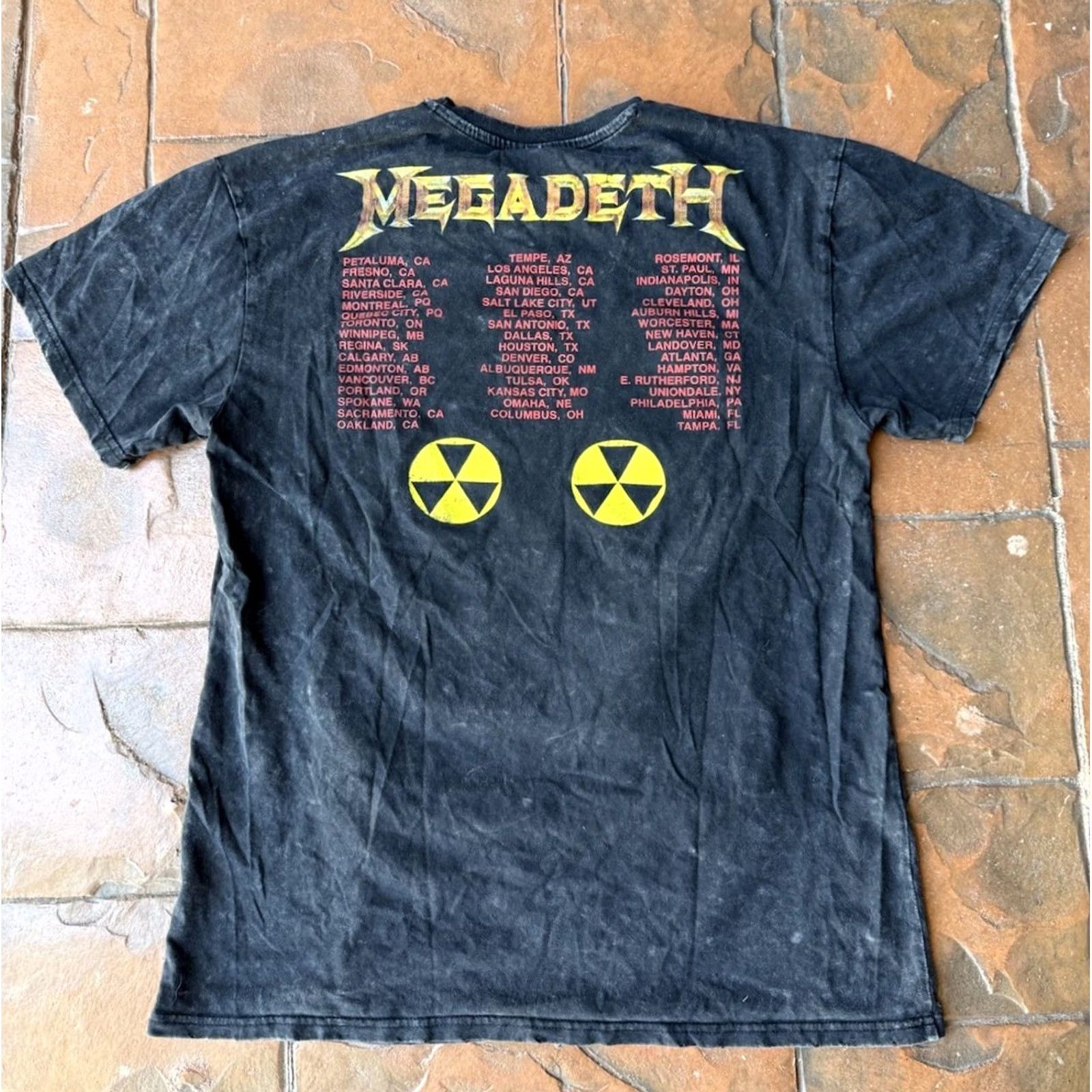 Vintage Megadeth T-Shirt Shirt Crew Neck Black Medium Rust In Peace Tour Band Logo 80s Rock Mens Size US M / EU 48-50 / 2 - 3 Thumbnail
