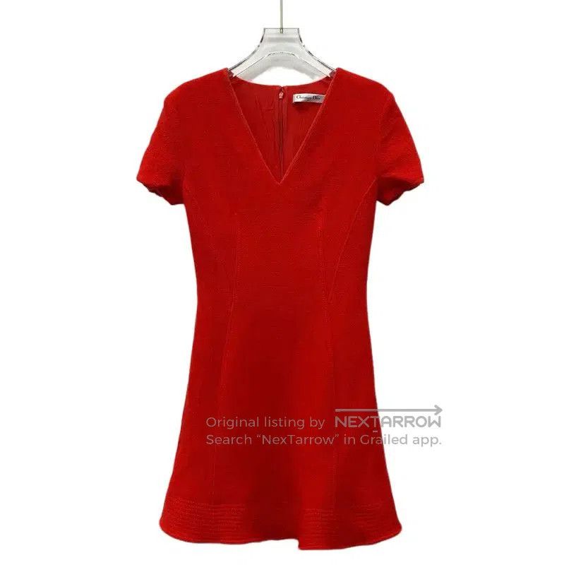 Dior Dior Red Wool Women's Dress . Size M / US 6-8 / IT 42-44 - 1 Thumbnail