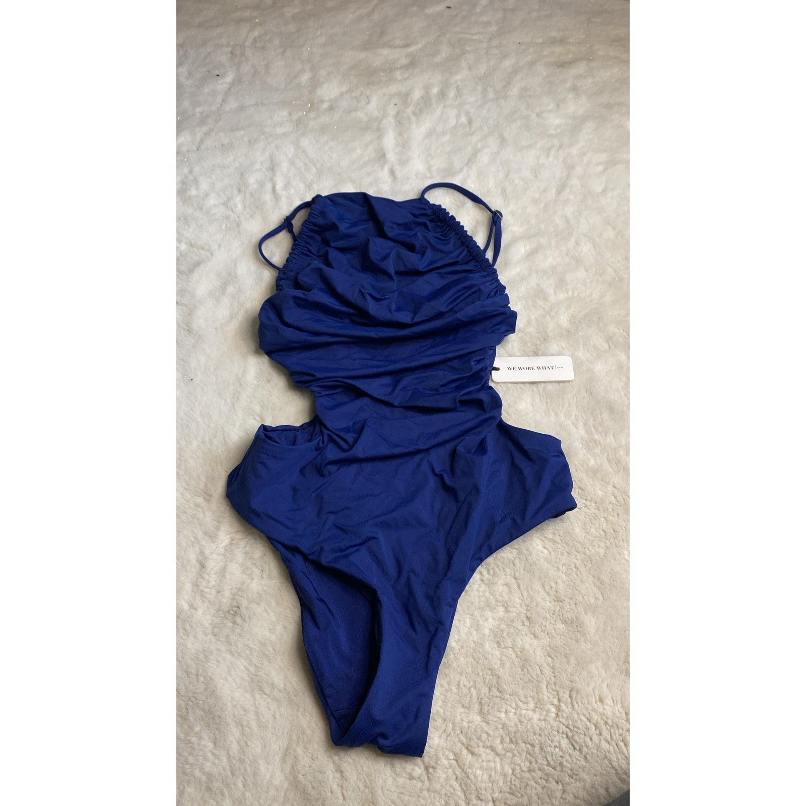 Other WeWoreWhat one-piece swimsuit with a ruched high neck Size ONE SIZE - 2 Thumbnail