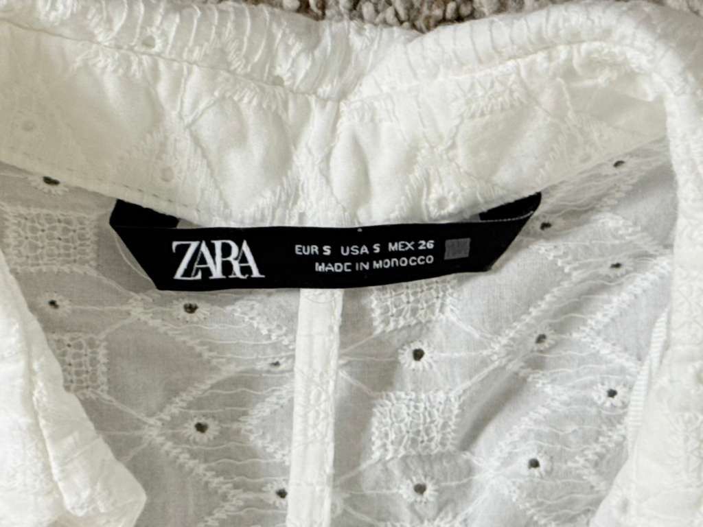 Zara ZARA Shirt Dress Cutwork Embroidery Midi White Tier size S Size S / US 4 / IT 40 - 2 Thumbnail